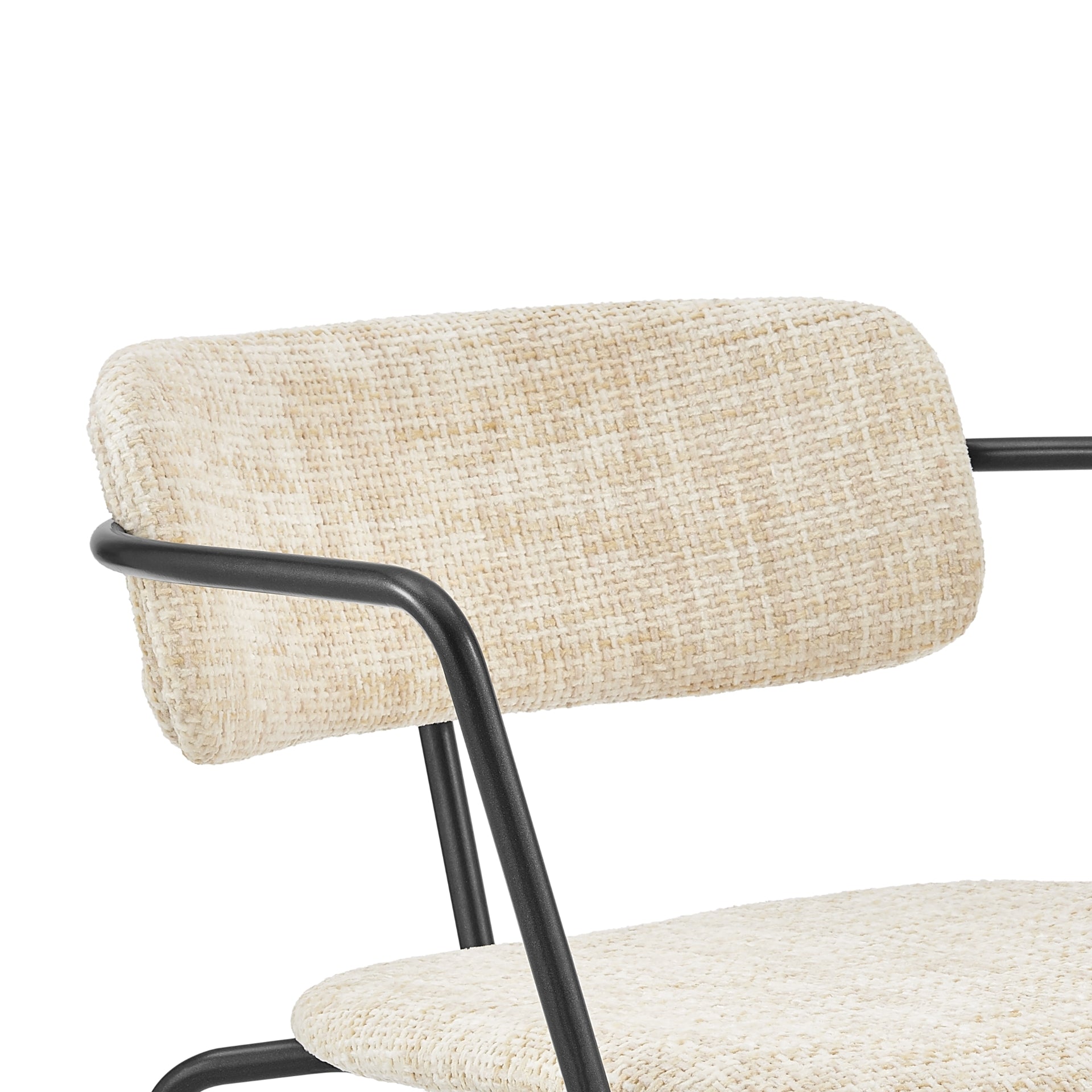 Alivia  Fabric Dining Side Arm Chair