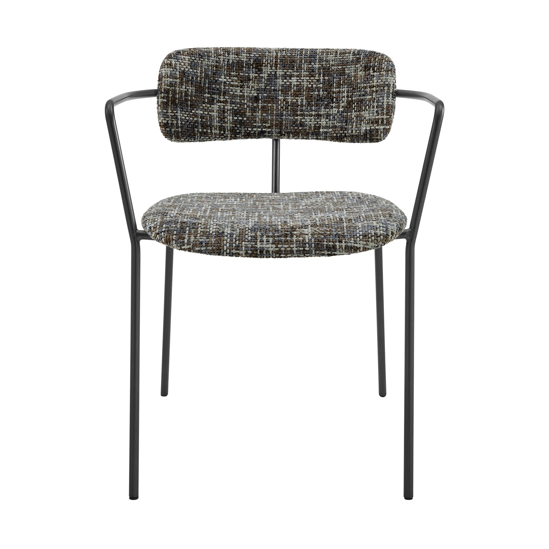 Alivia  Fabric Dining Side Arm Chair (Set of 2)