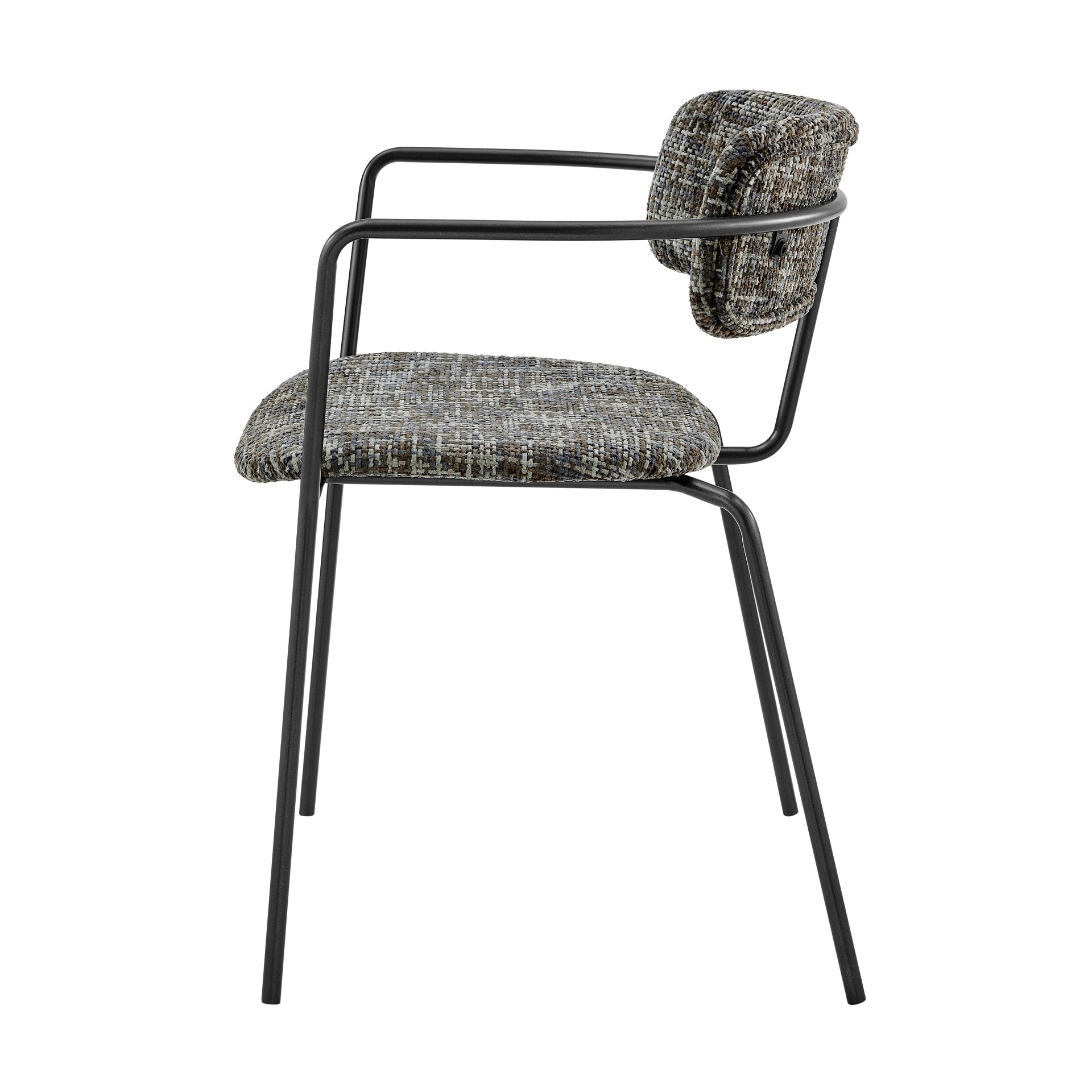 Alivia  Fabric Dining Side Arm Chair (Set of 2)