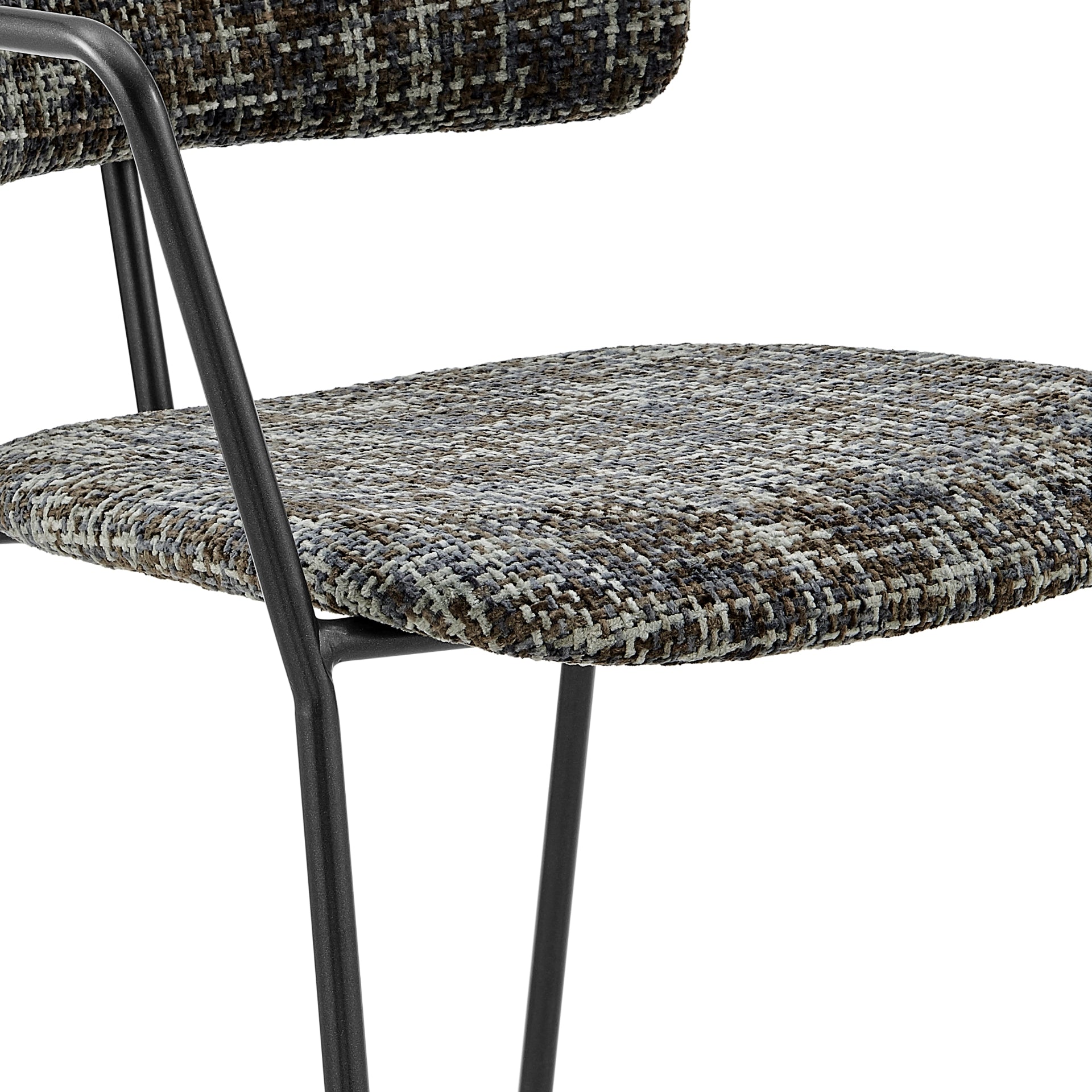 Alivia  Fabric Dining Side Arm Chair (Set of 2)