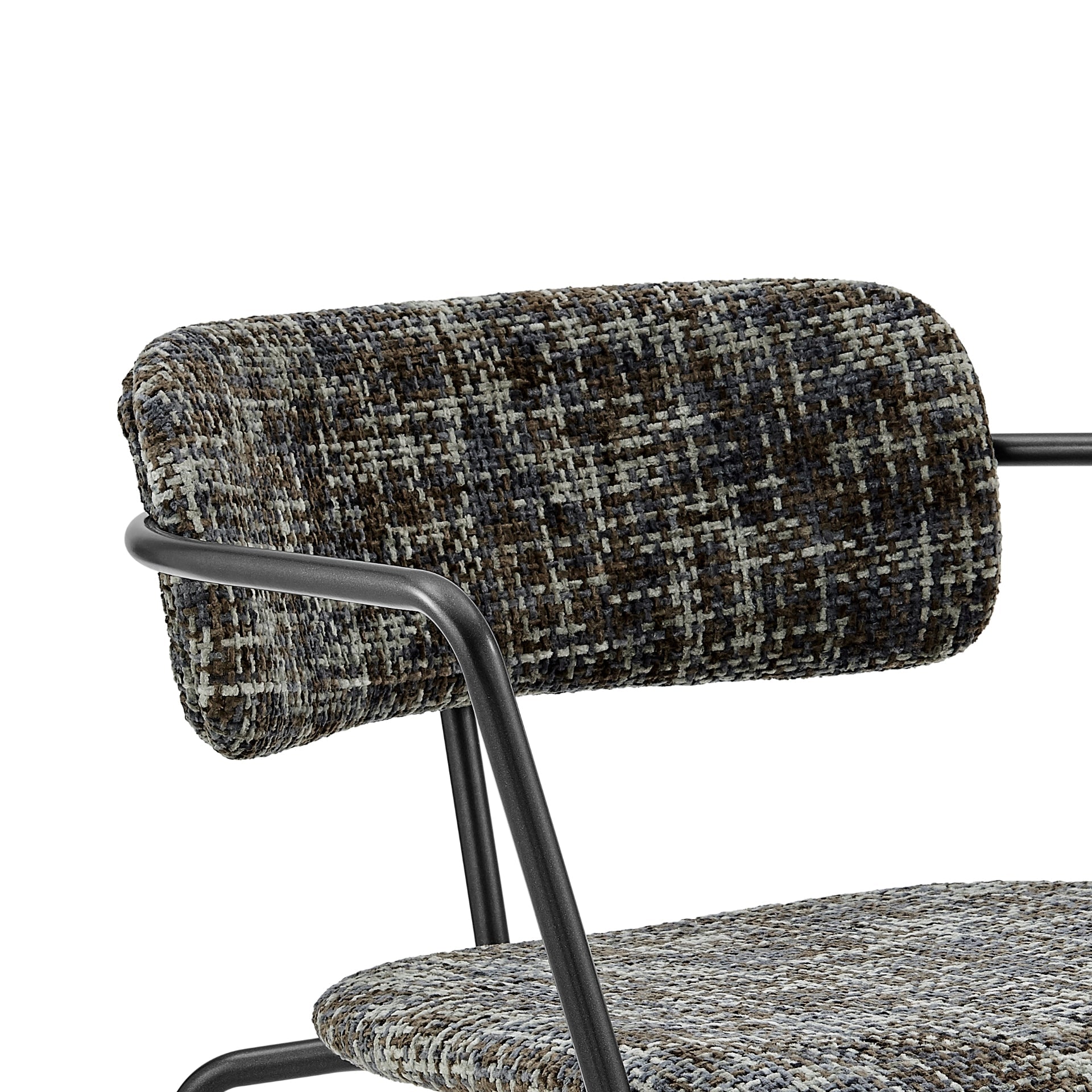 Alivia  Fabric Dining Side Arm Chair (Set of 2)