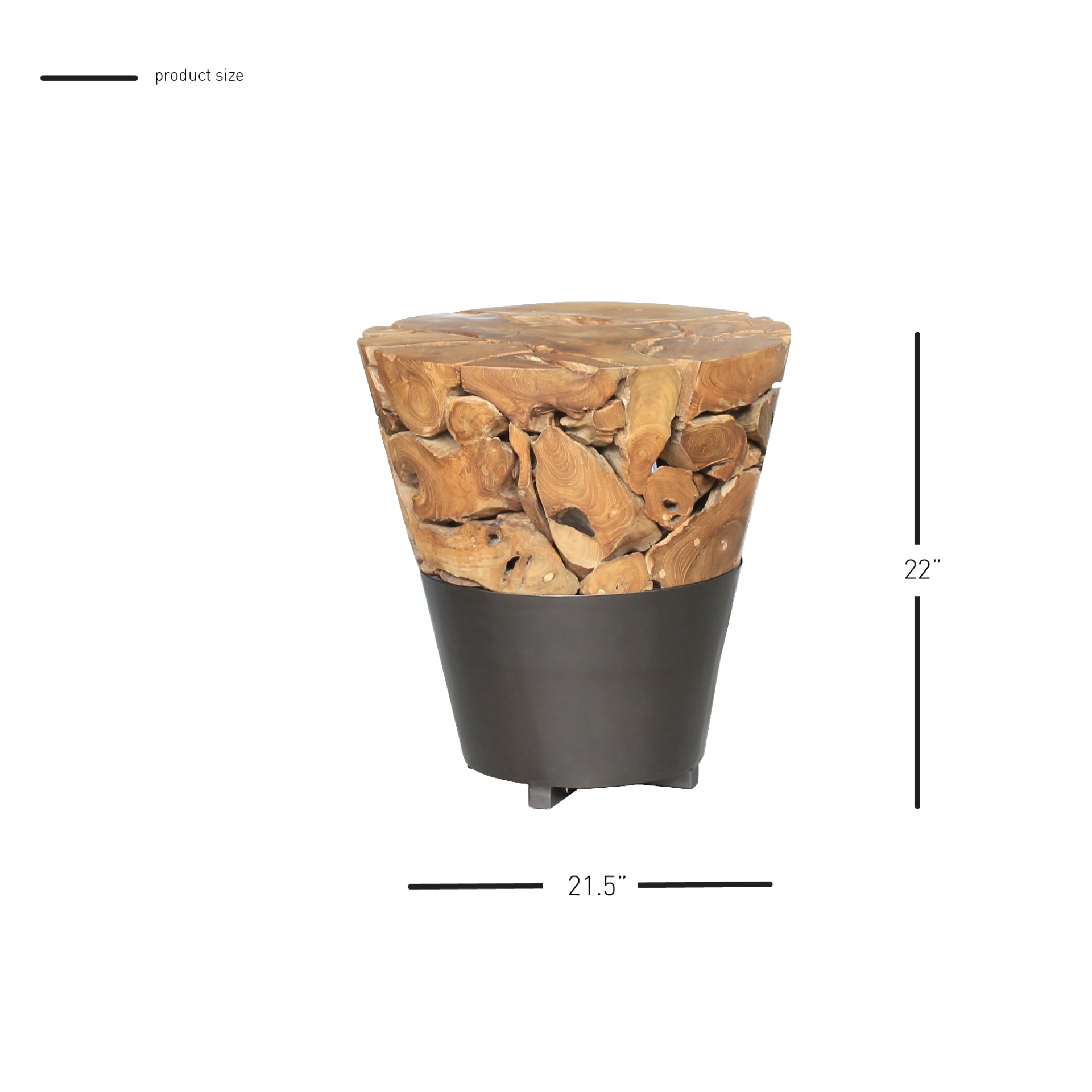 Bruno  Recycled Teak Root Side/ End Table