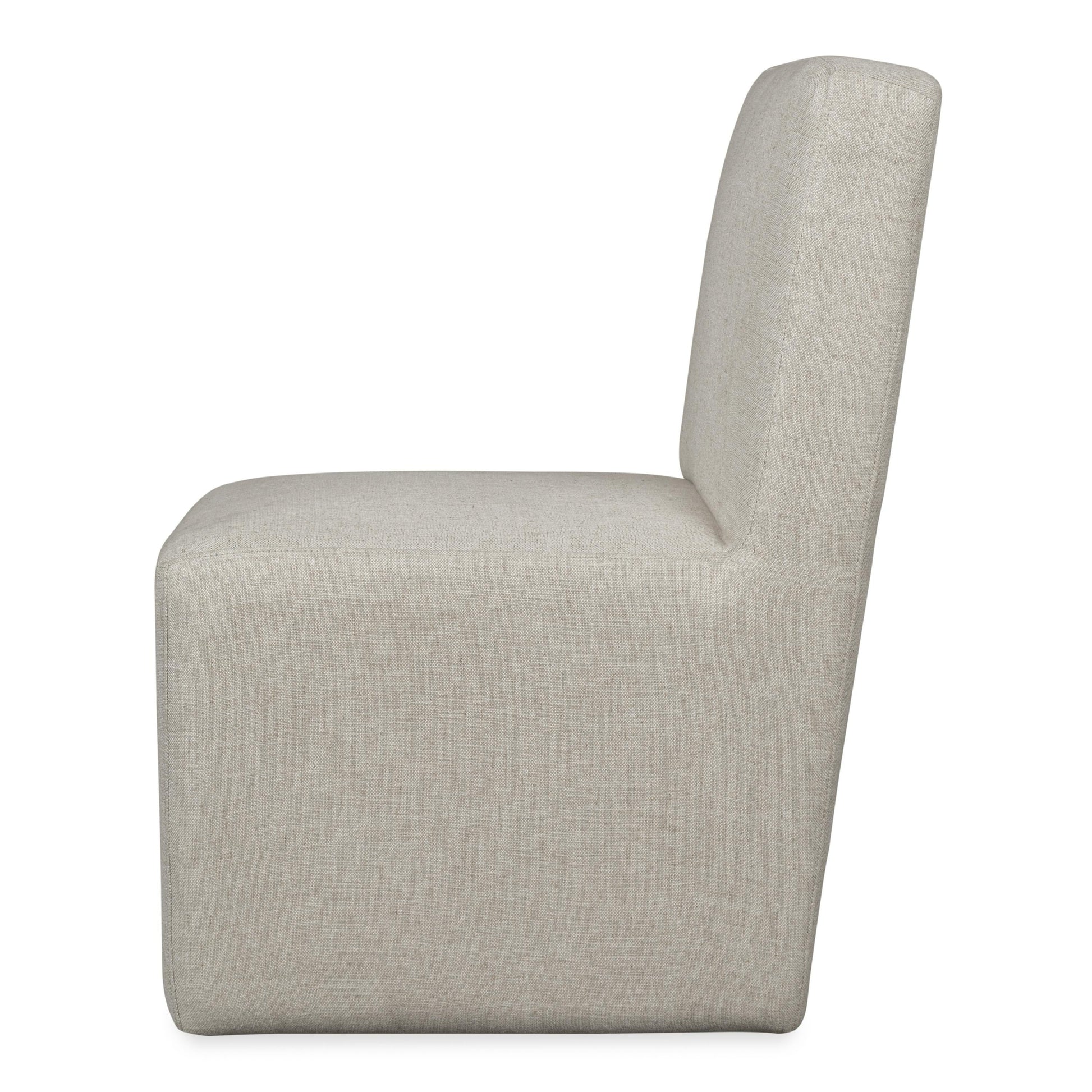 Liv Fully Upholstered Dining Chair in Natural Linen (Set of 2) - What A Room