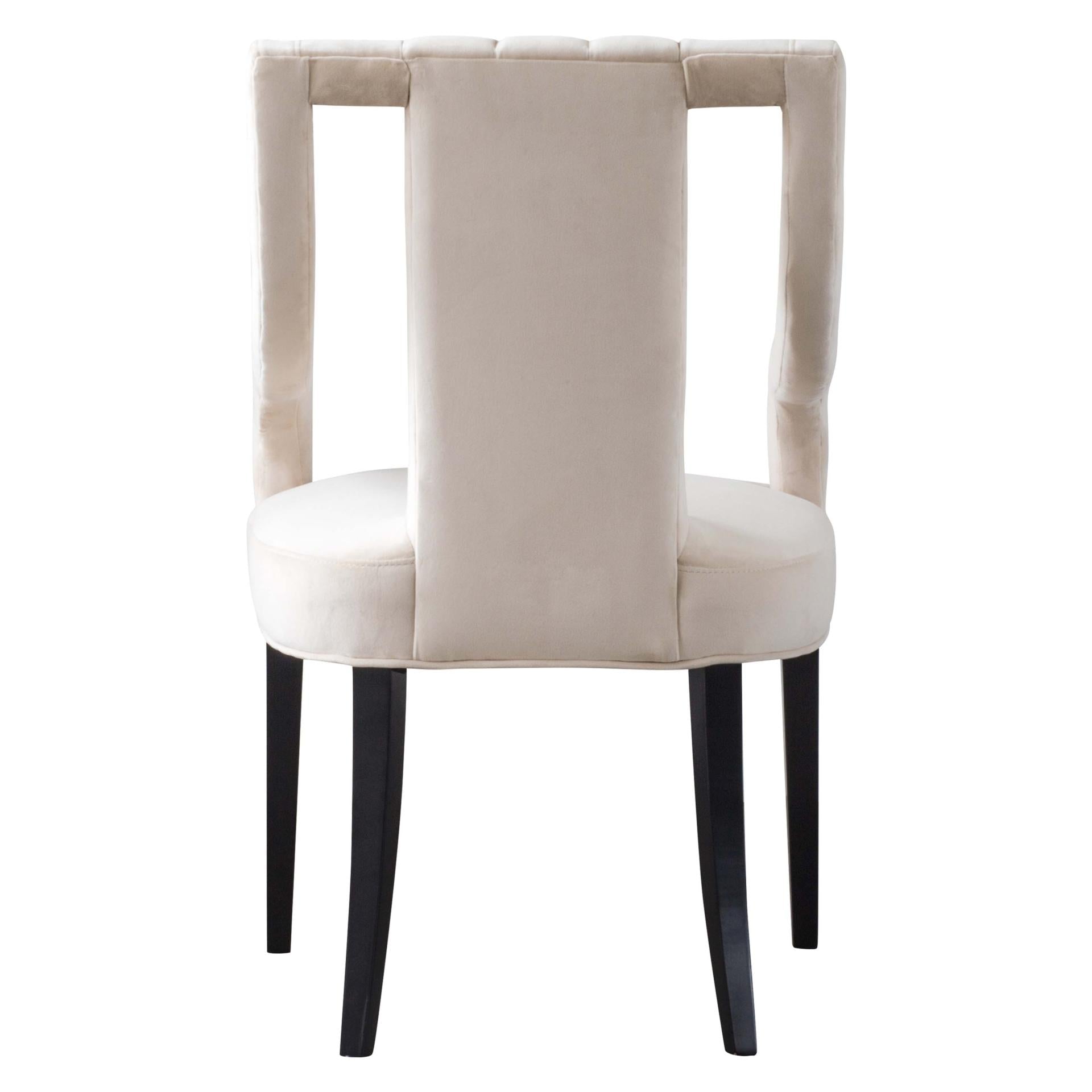 Viola Velvet Fabric Klismos Dining Side Chair