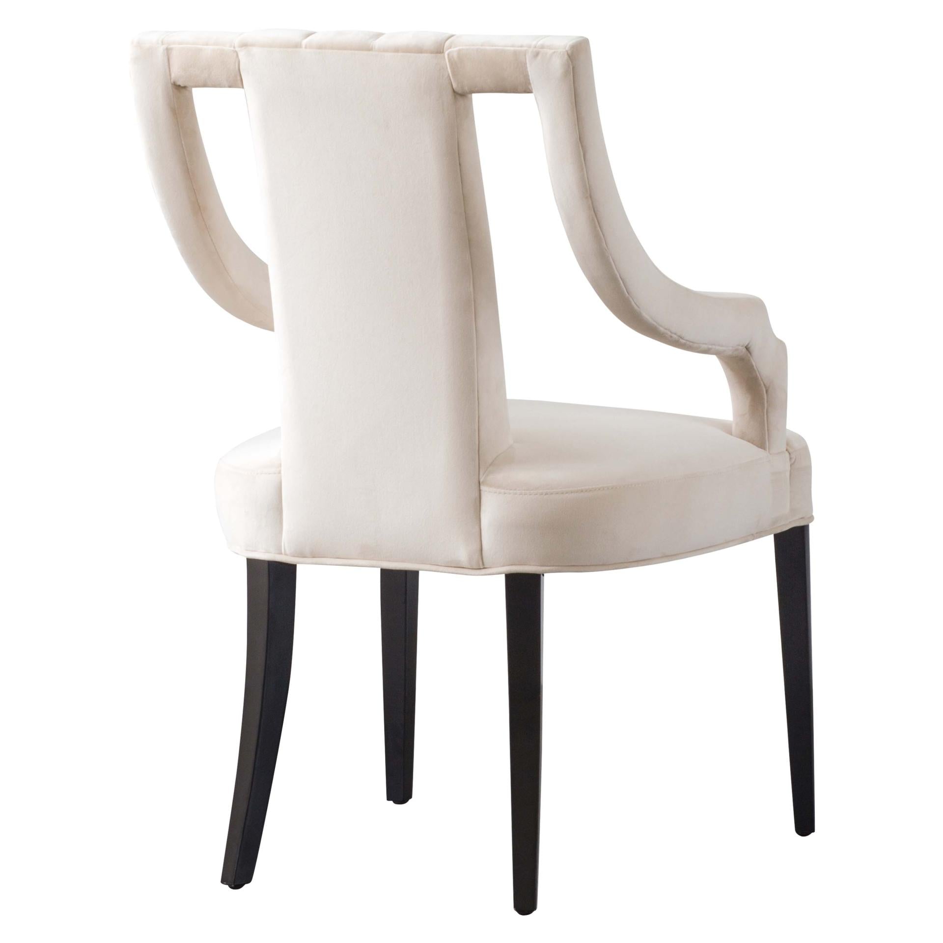 Viola Velvet Fabric Klismos Dining Side Chair