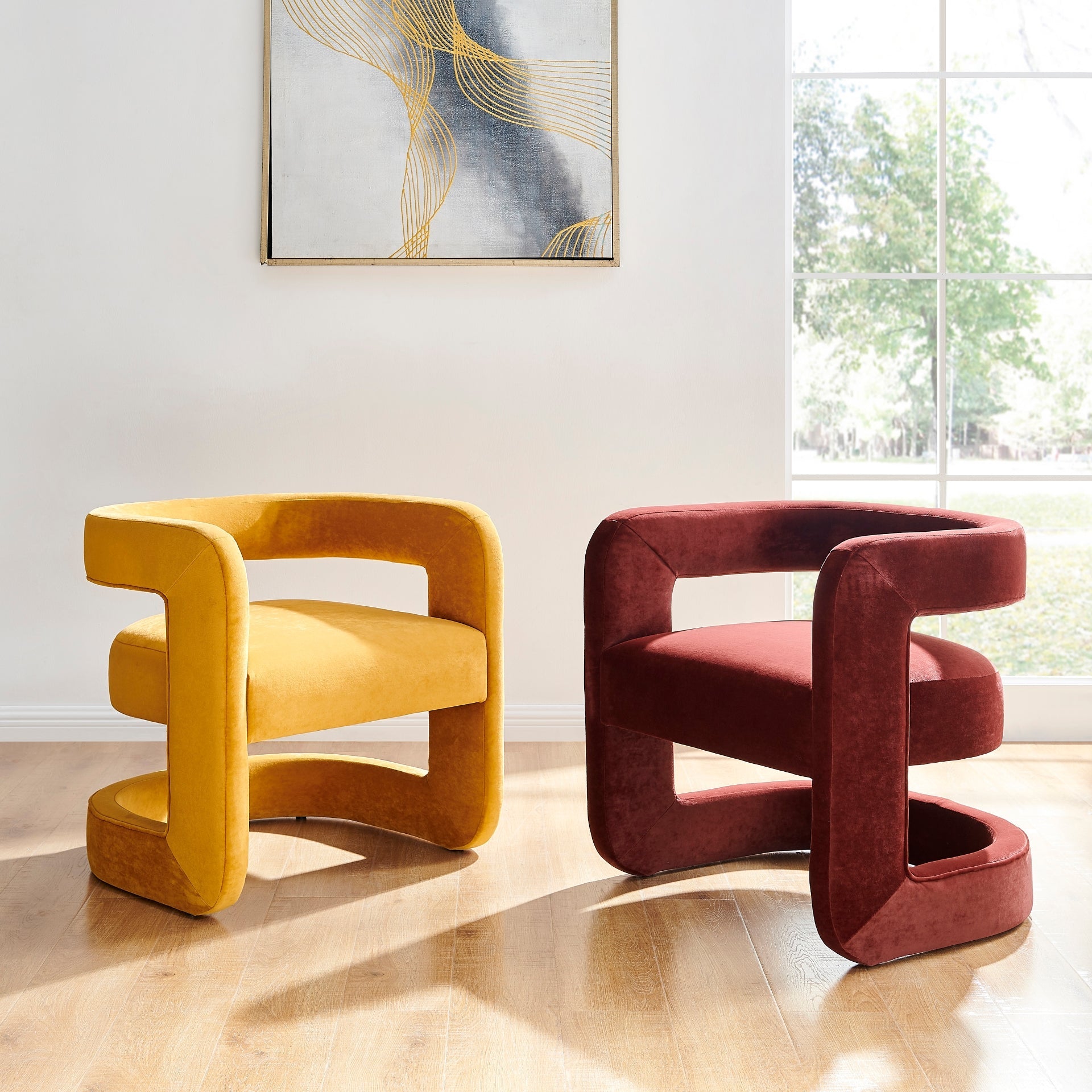 Althea Velvet Accent Arm Chair