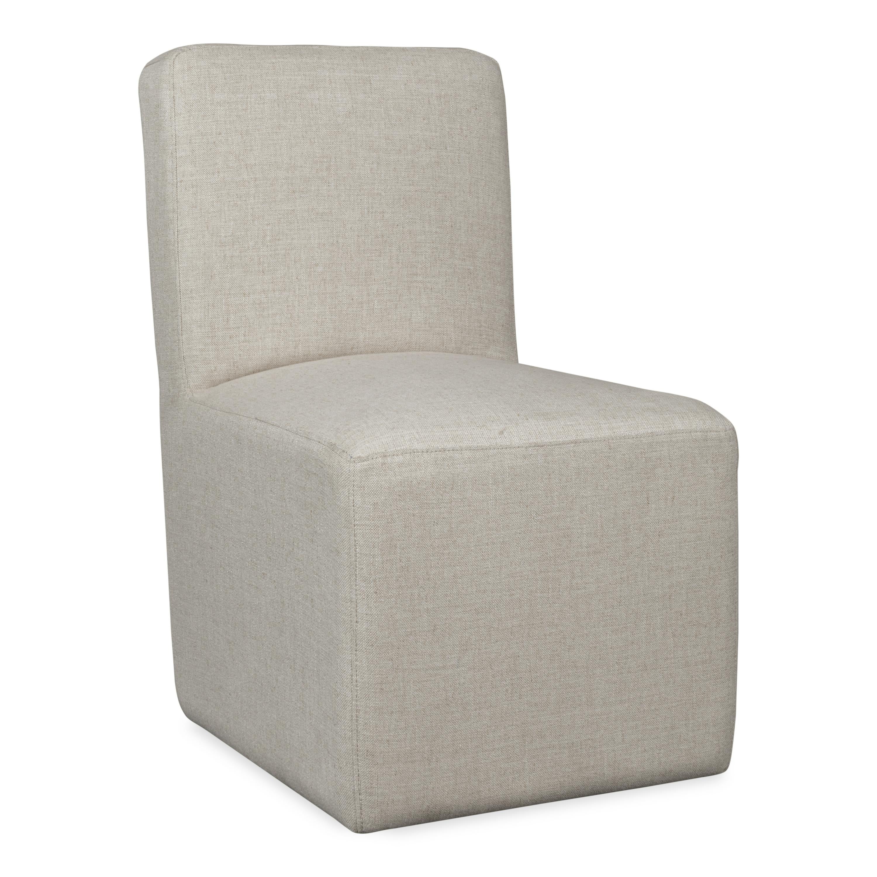 Liv Fully Upholstered Dining Chair in Natural Linen (Set of 2)