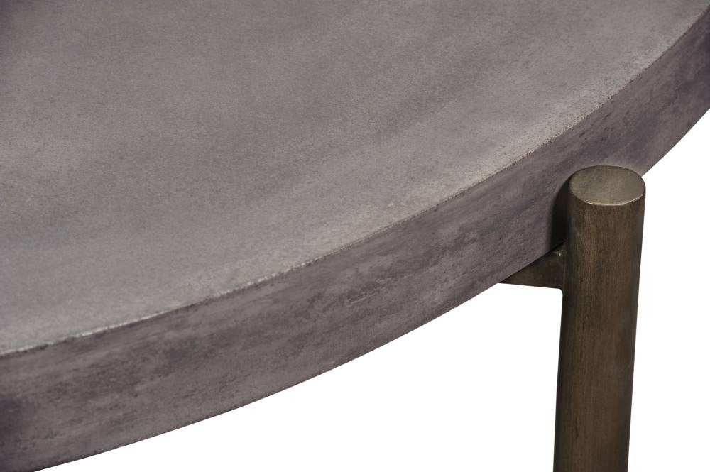 Lyon Round Concrete and Metal Coffee Table