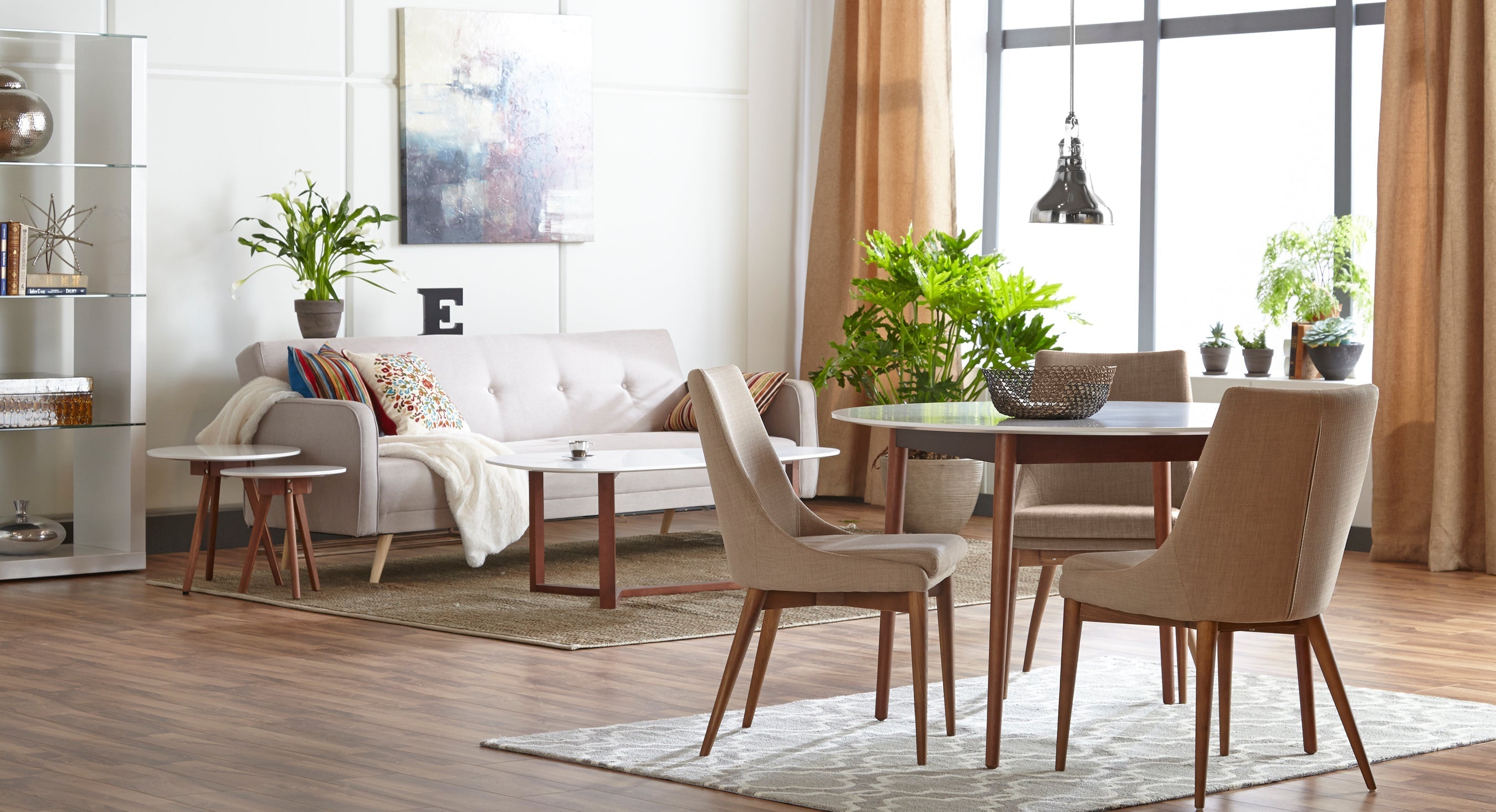 Morty Mid-Century Modern Triangular Coffee Table