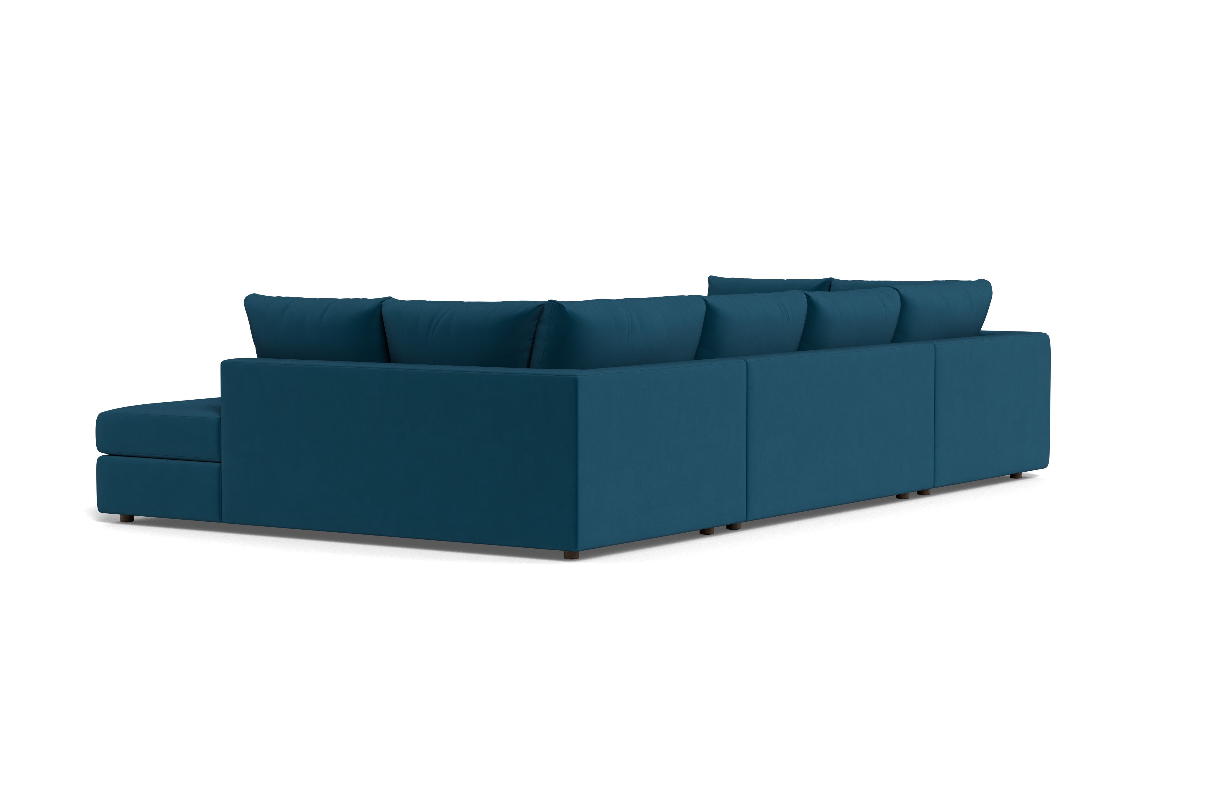 Daphne Deep Double Bumper Chaise Sectional