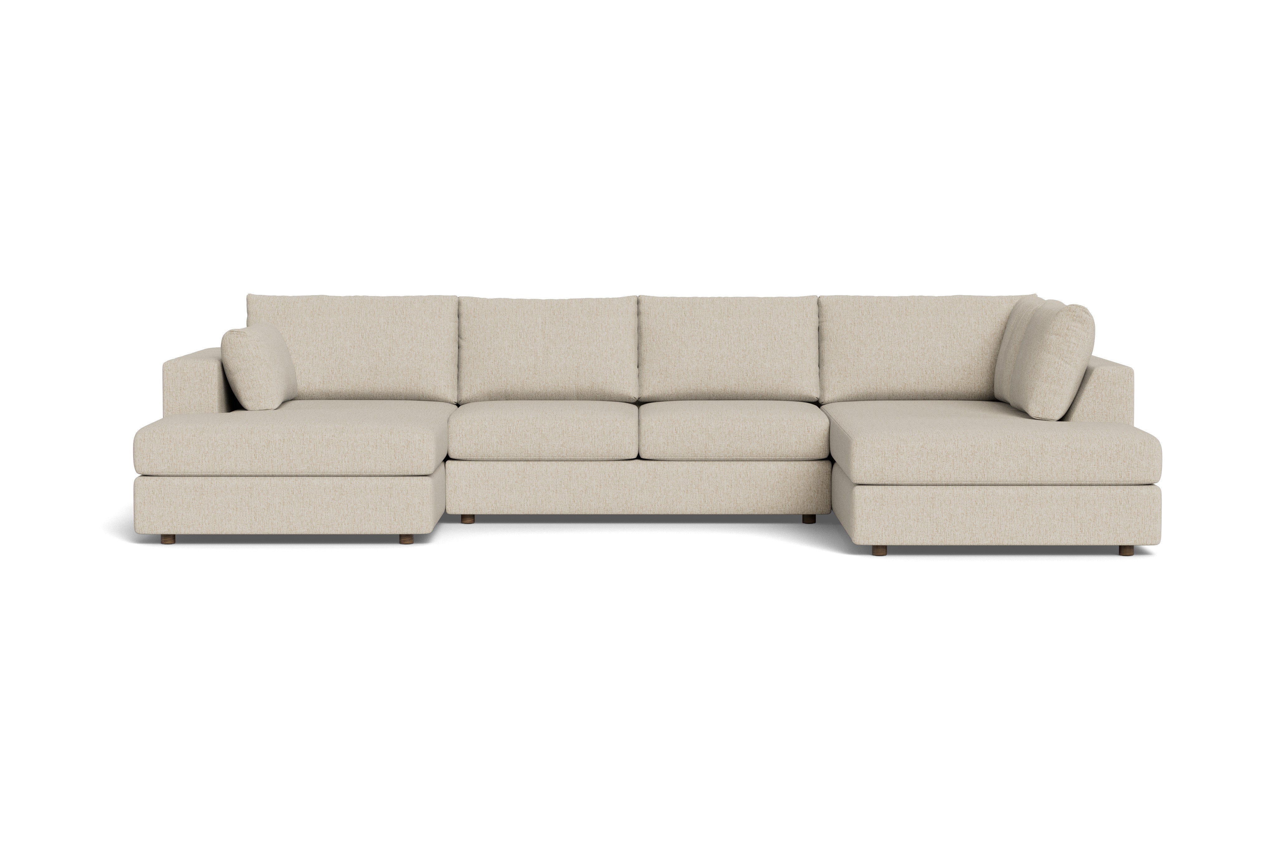 Daphne Deep U Sectional with Bumper & Chaise