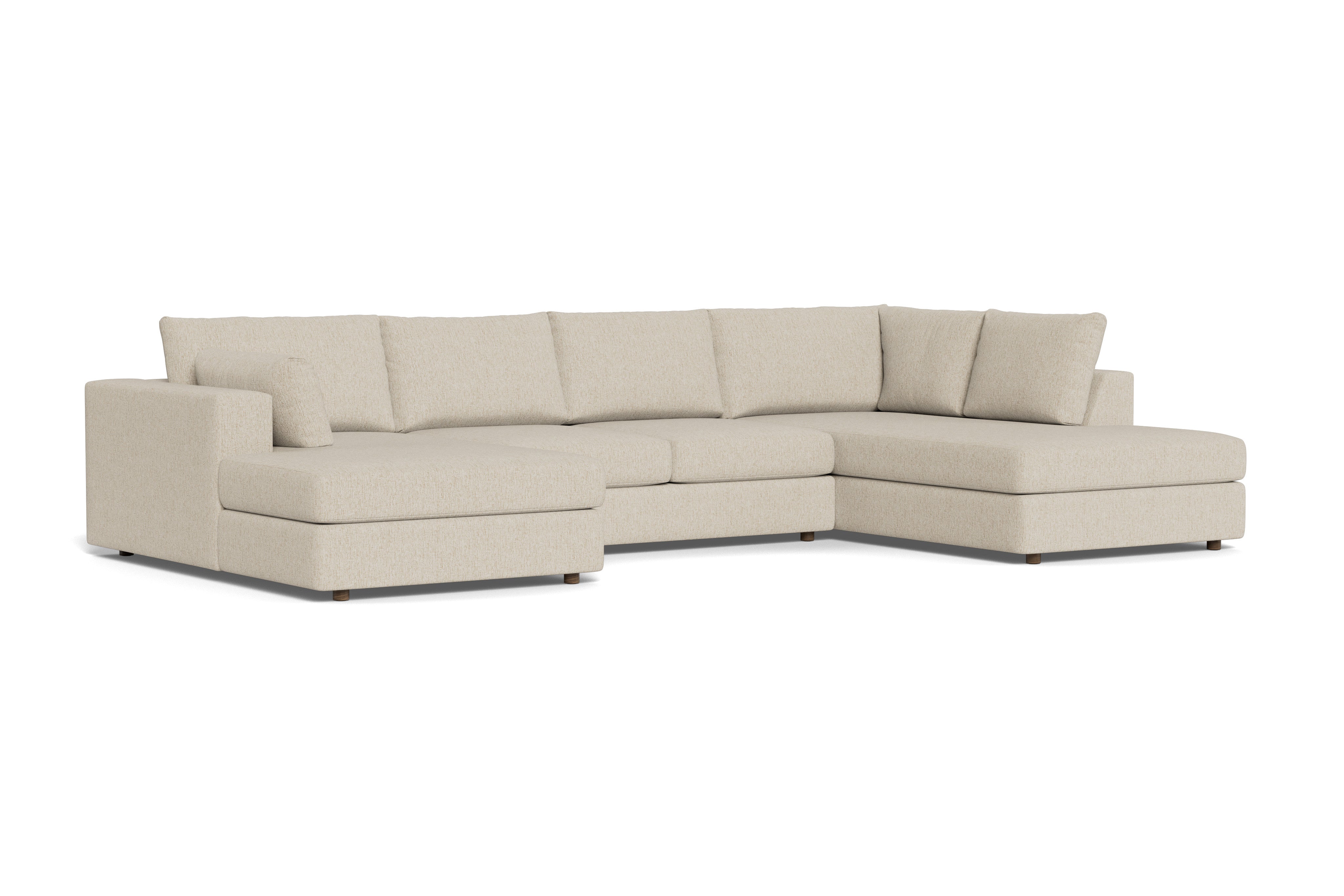 Daphne Deep U Sectional with Bumper & Chaise