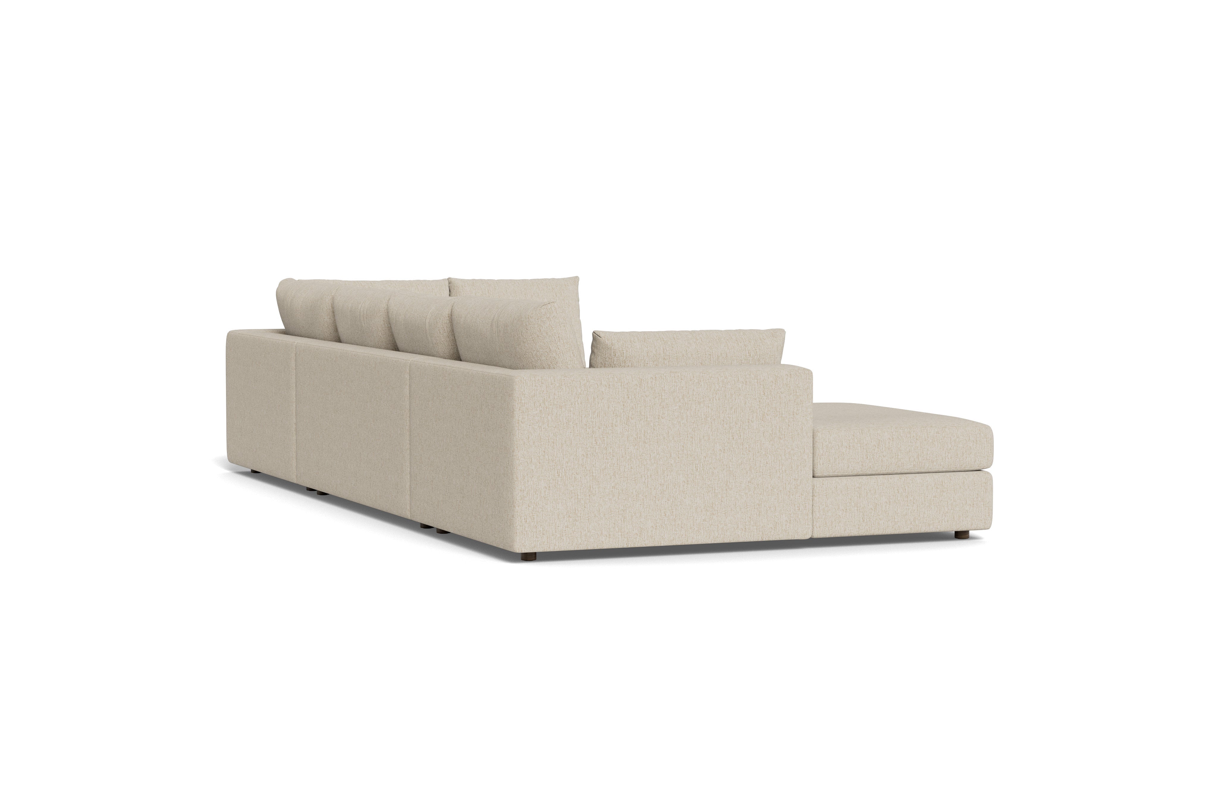 Daphne Deep U Sectional with Bumper & Chaise
