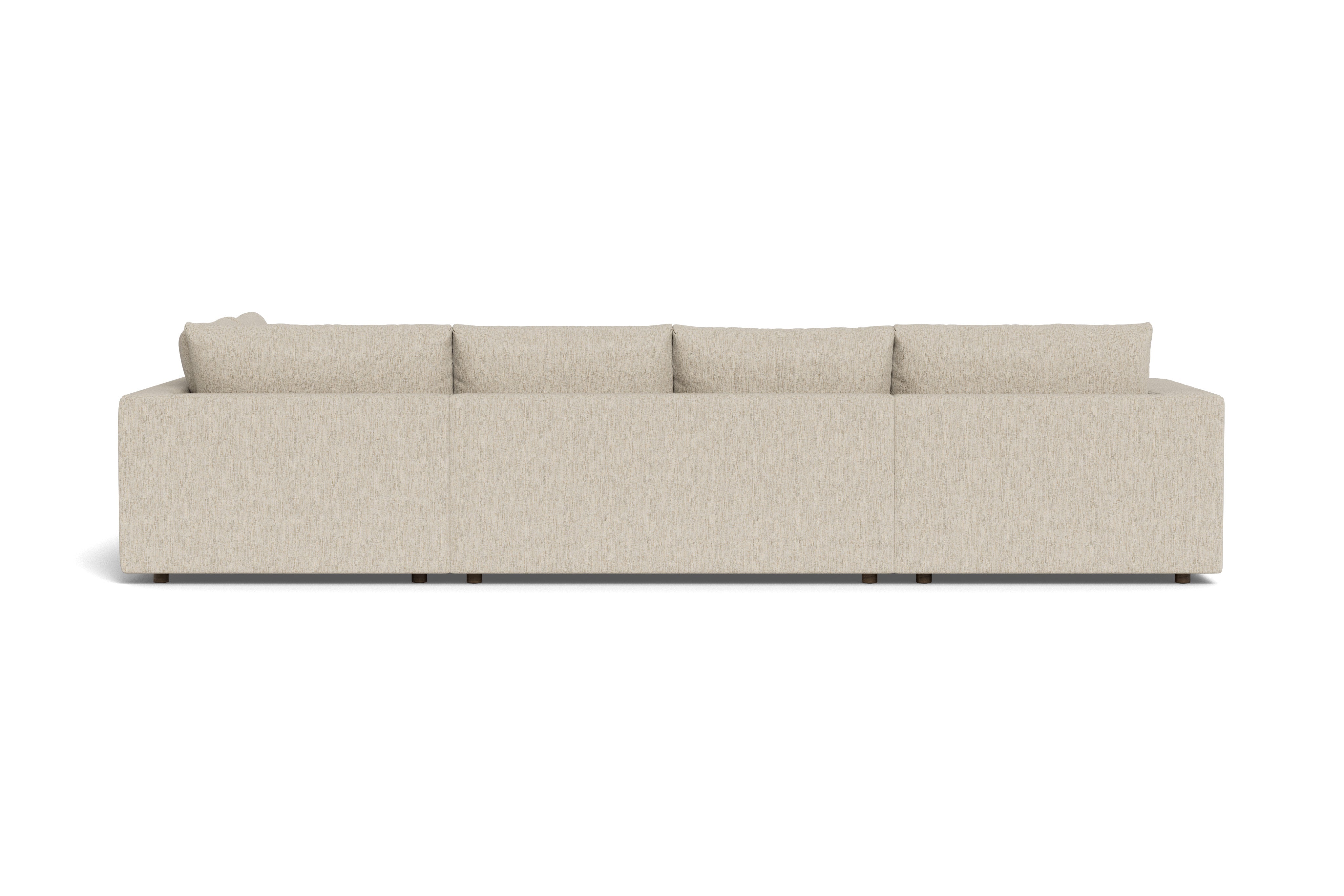 Daphne Deep U Sectional with Bumper & Chaise