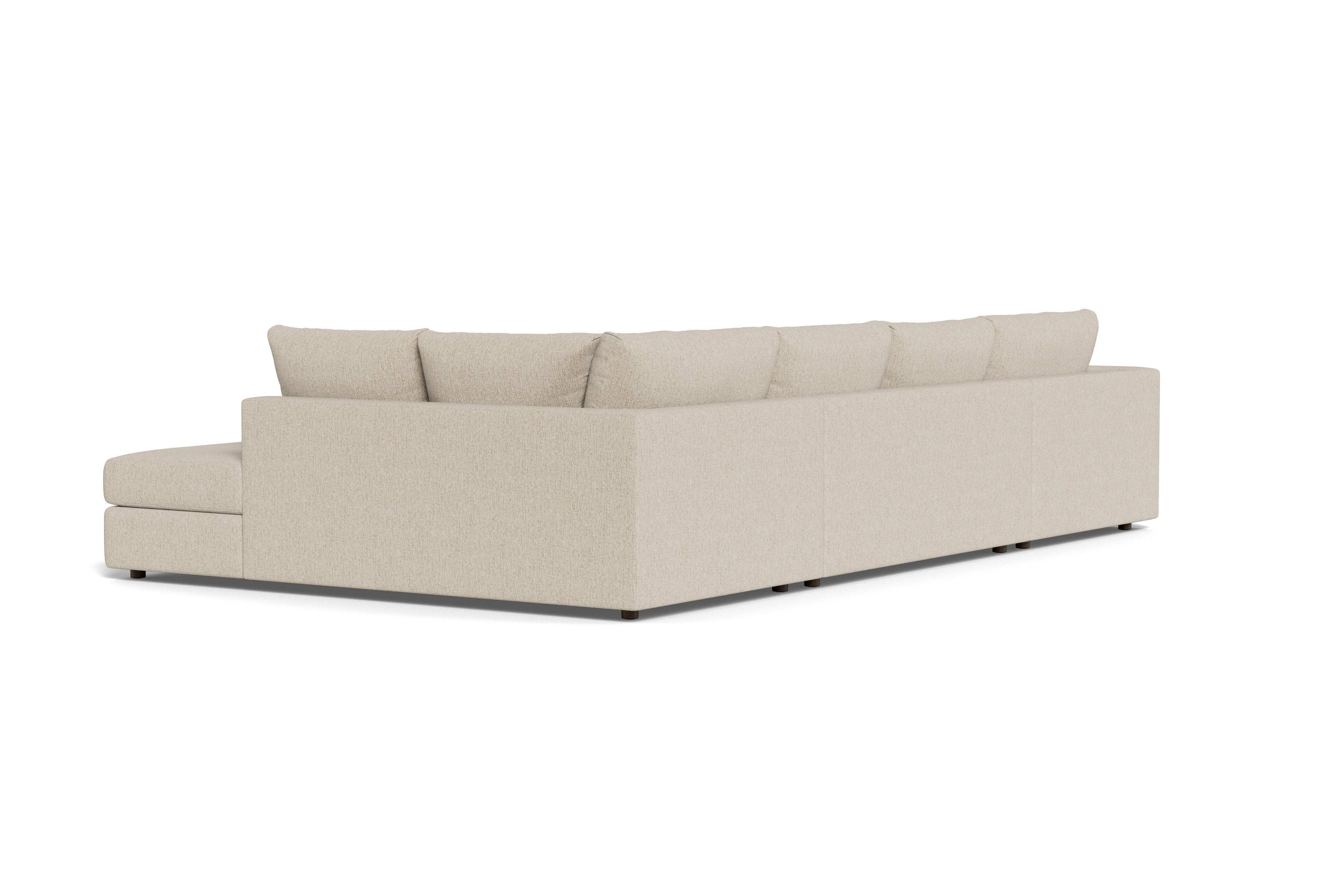 Daphne Deep U Sectional with Bumper & Chaise