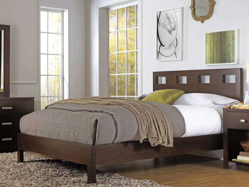 Nevis Riva Platform Bed in Espresso
