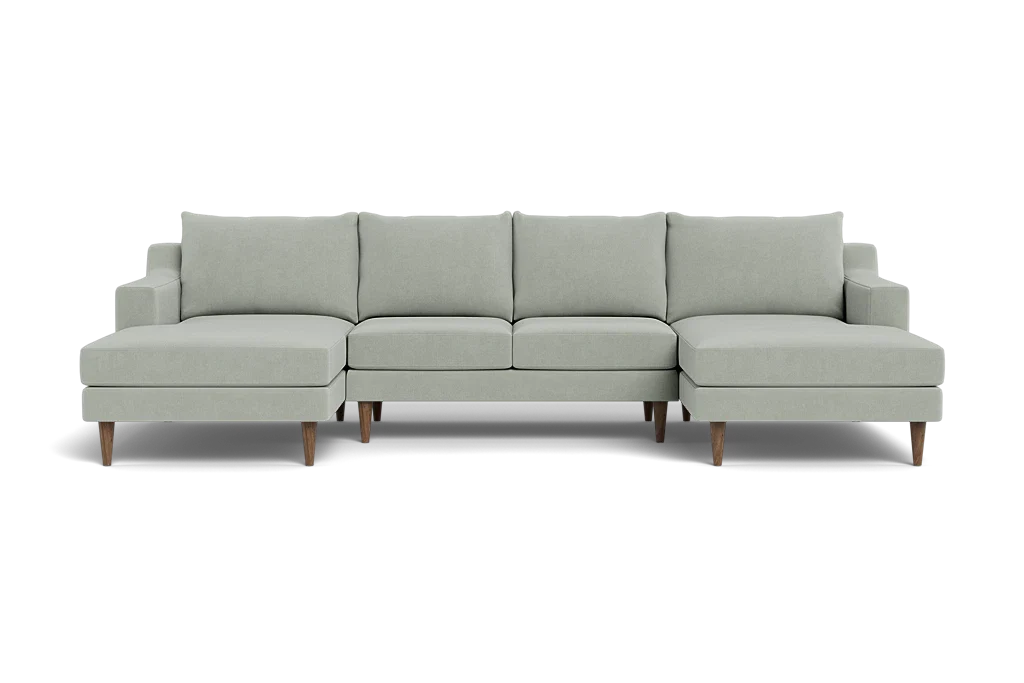 Alex MCM Double Chaise U Sectional Sofa