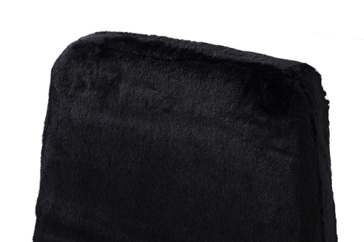 Candace - Modern Black Faux Fur Dining Chair (Set of 2)