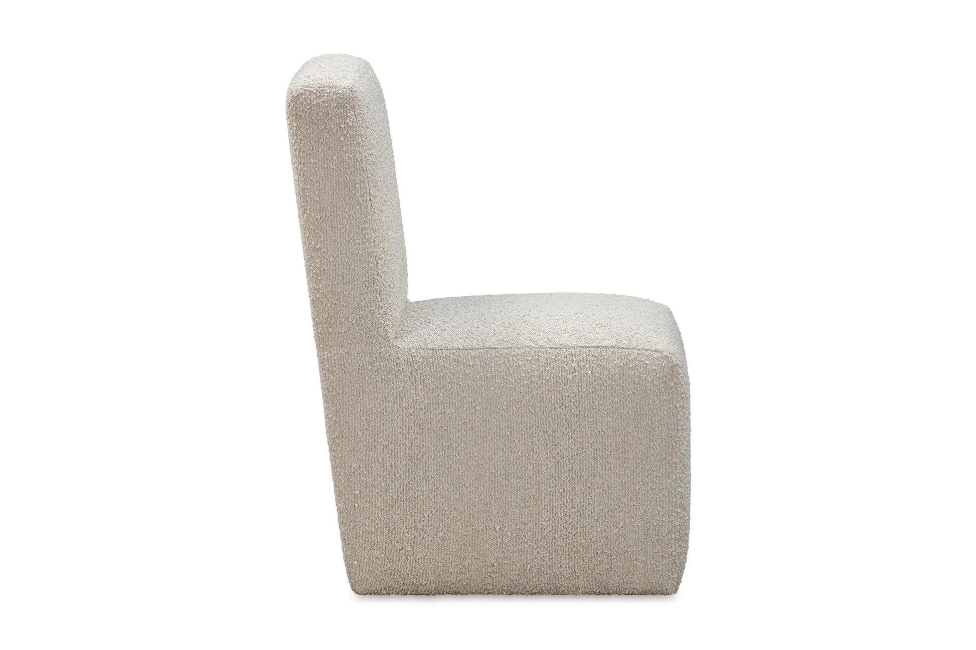 Liv Fully Upholstered Dining Chair in Brun Boucle (Set of 2) - What A Room