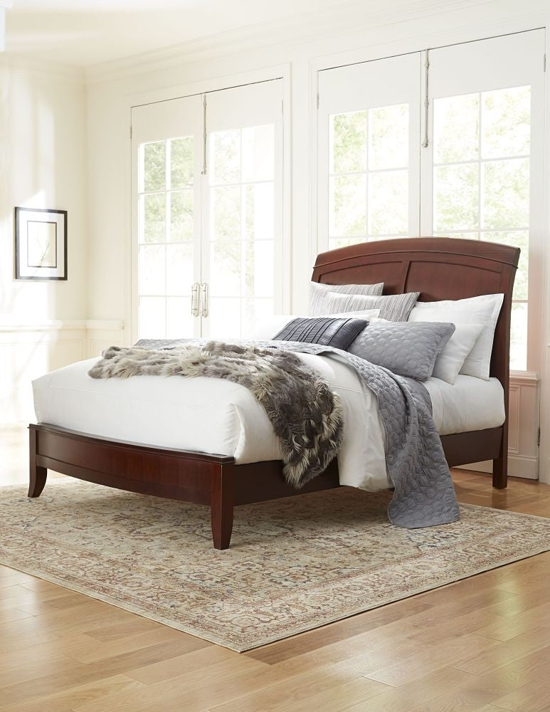 Brighton Low Profile Sleigh Bed in Cinnamon