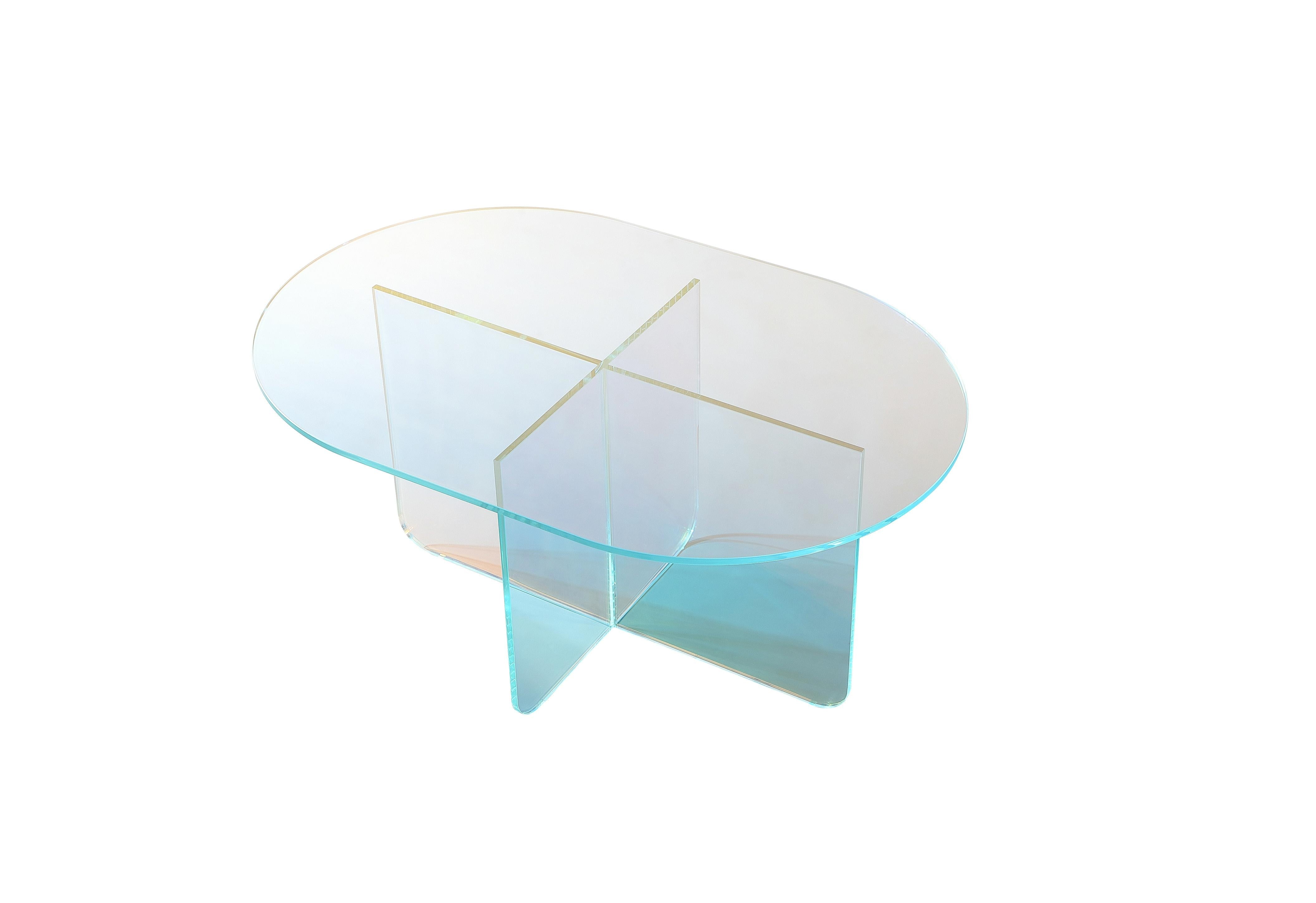 Fomo Coffee Table in Iridescent Glass