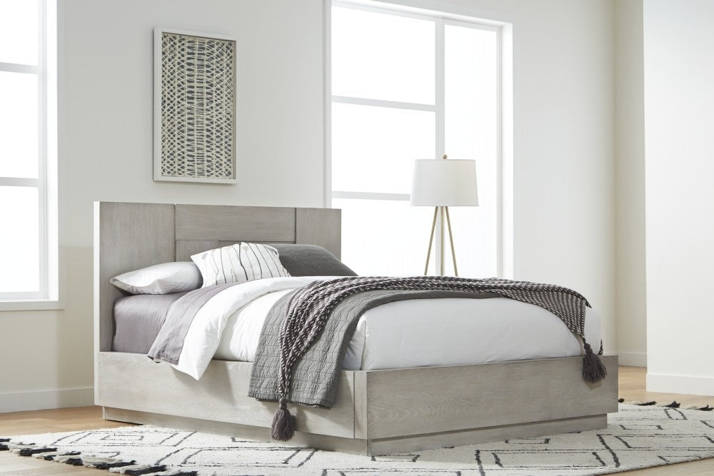 Destination Panel Bed in Cotton Grey