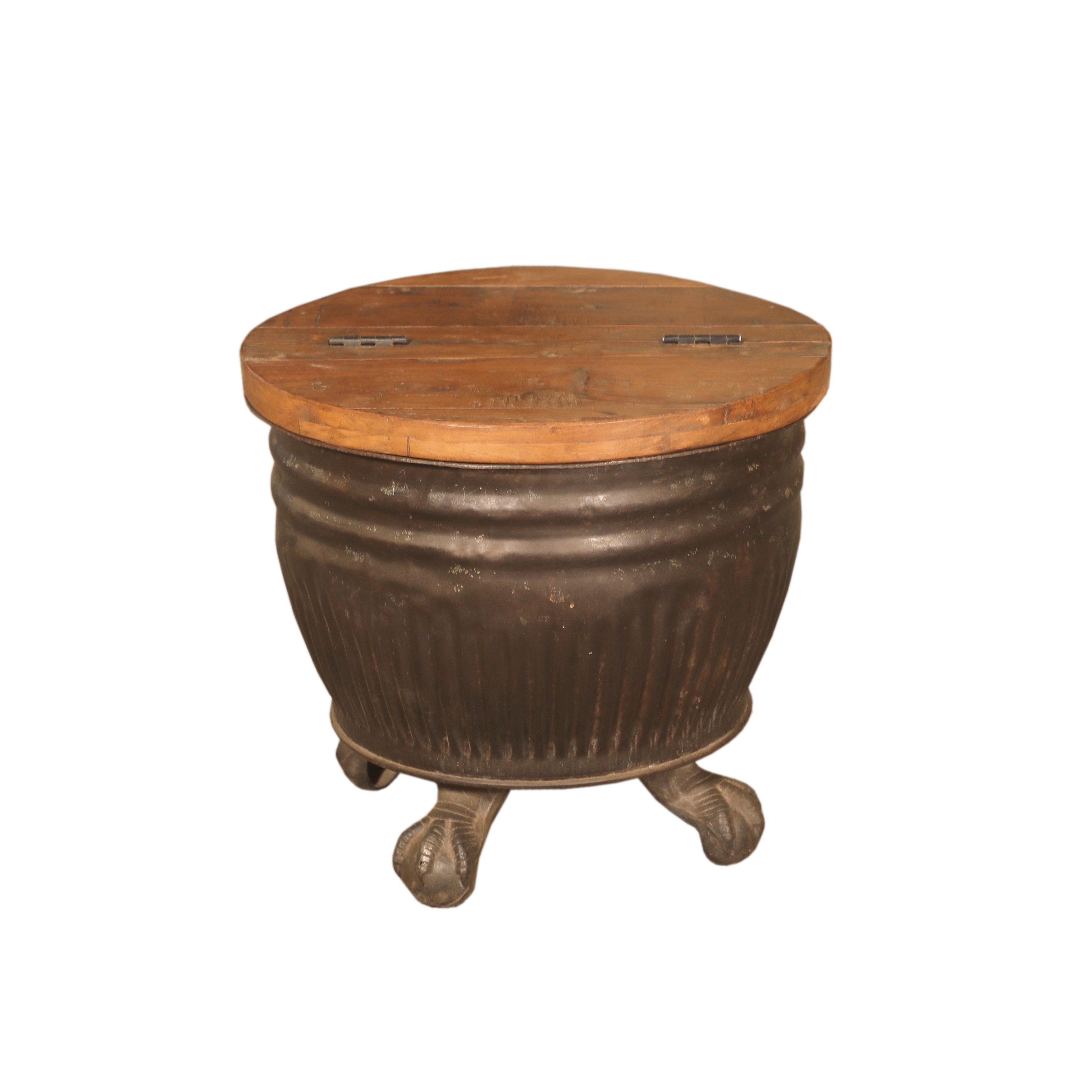 Iron Coffee Table with Wood Top