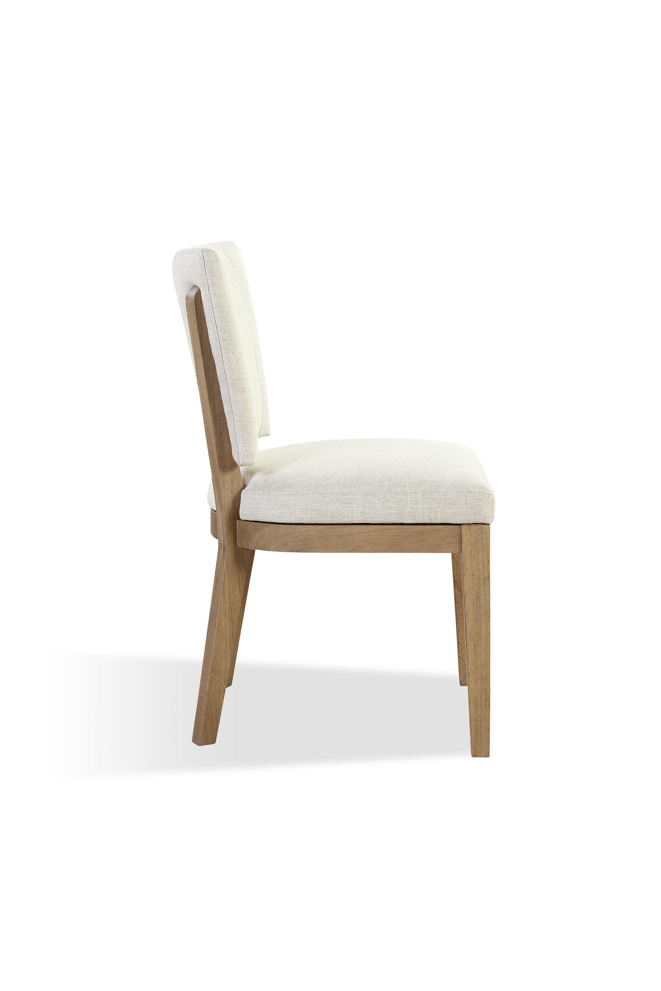 Sumner Channel Back Upholstered Dining Chair in Natural (Set of 2)