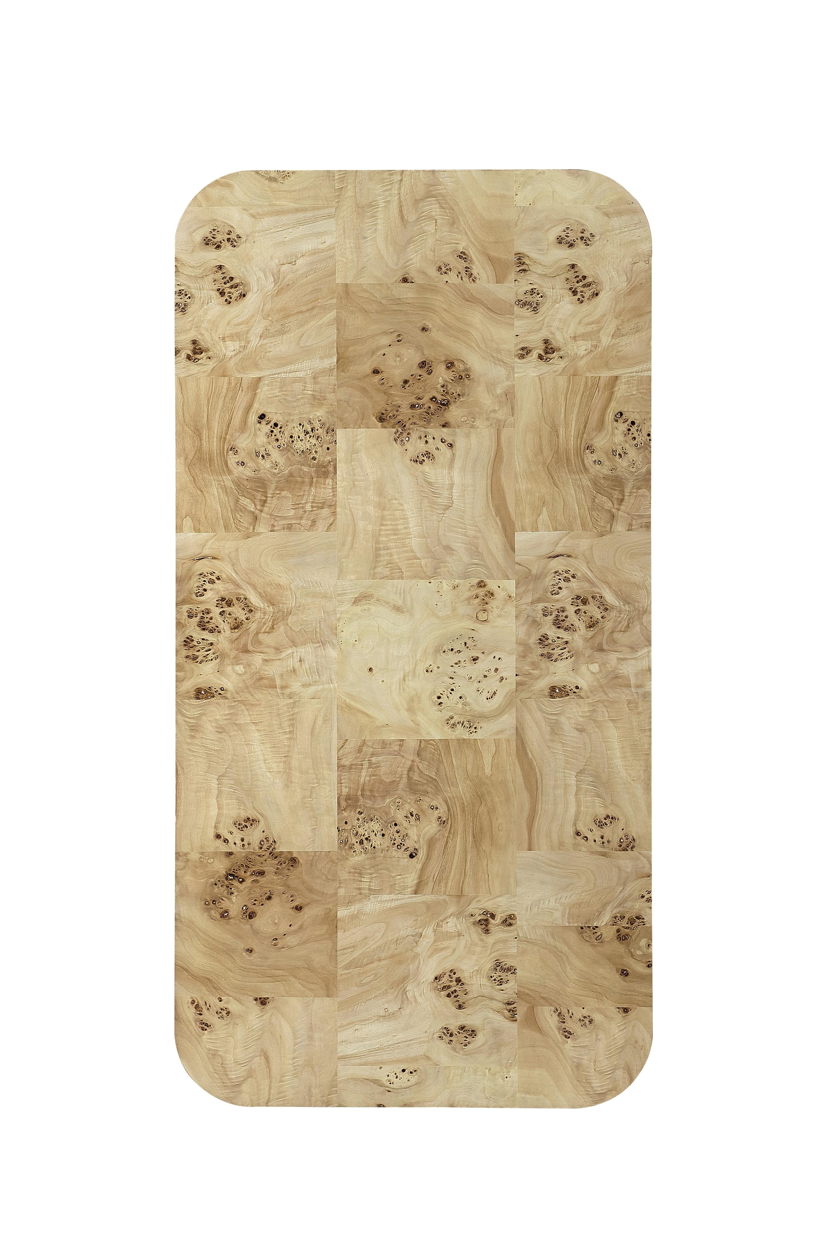 Cosmo Mappa Burl Coffee Table in Amber Kiss