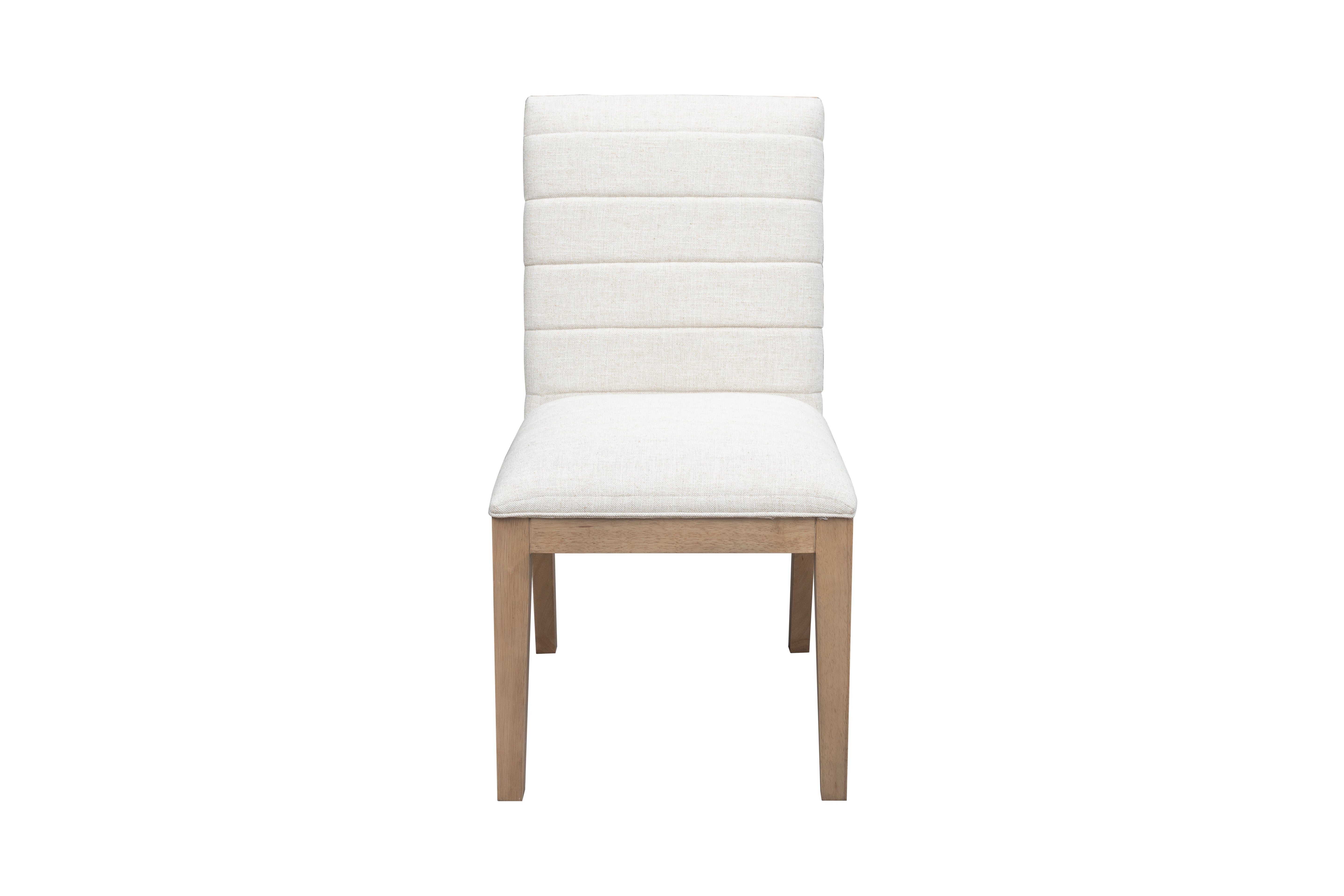 Sumire Solid Wood Dining Chair in Ginger and Natural Linen (Set of 2)