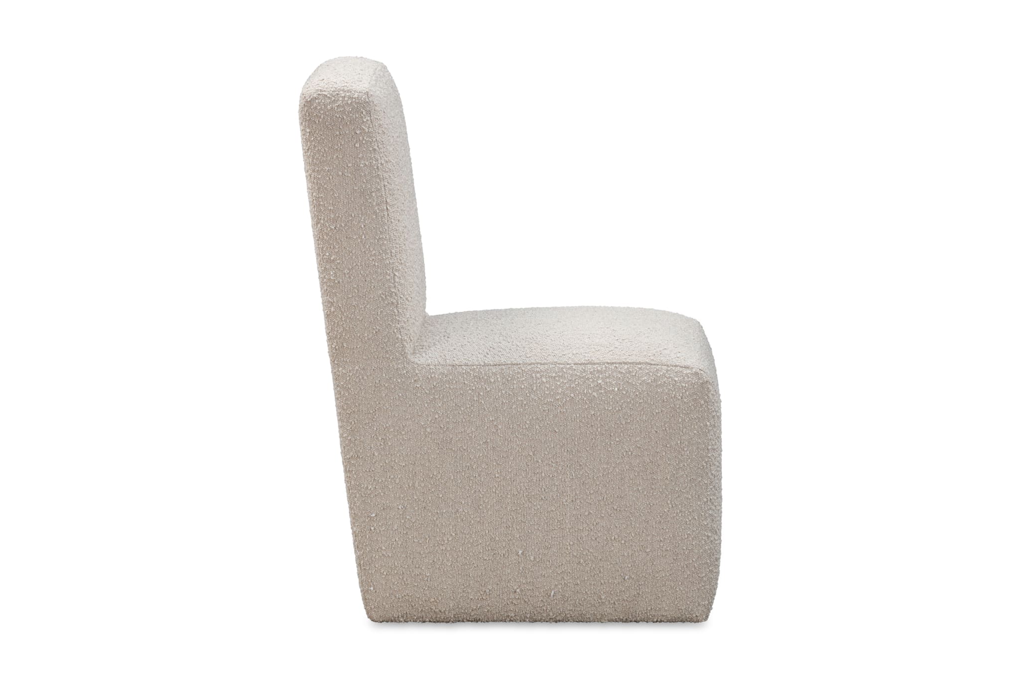 Liv Fully Upholstered Dining Chair in Brun Boucle (Set of 2)