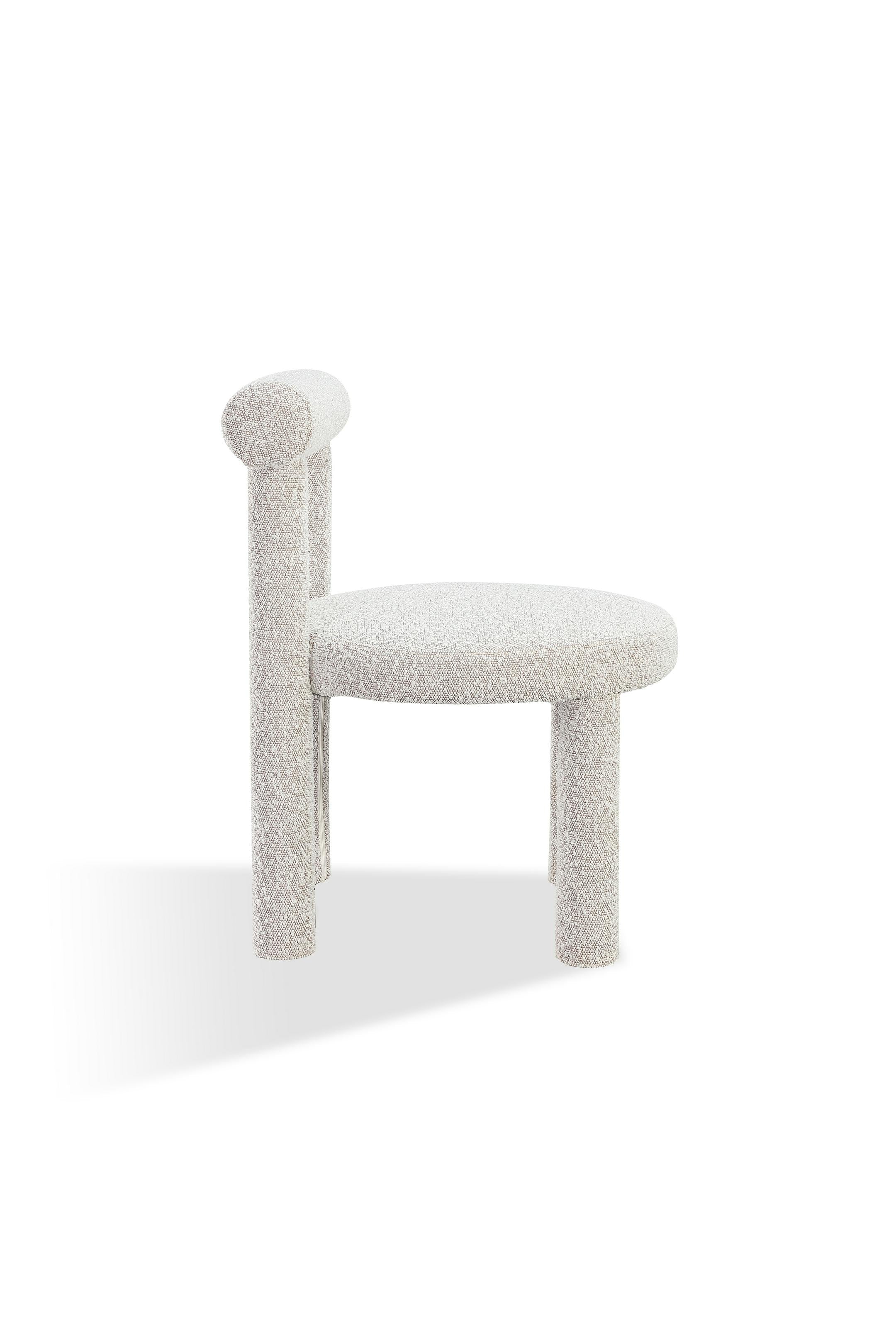 Addison Modern Dining Chair in Cotton Ball Boucle (Set of 2)