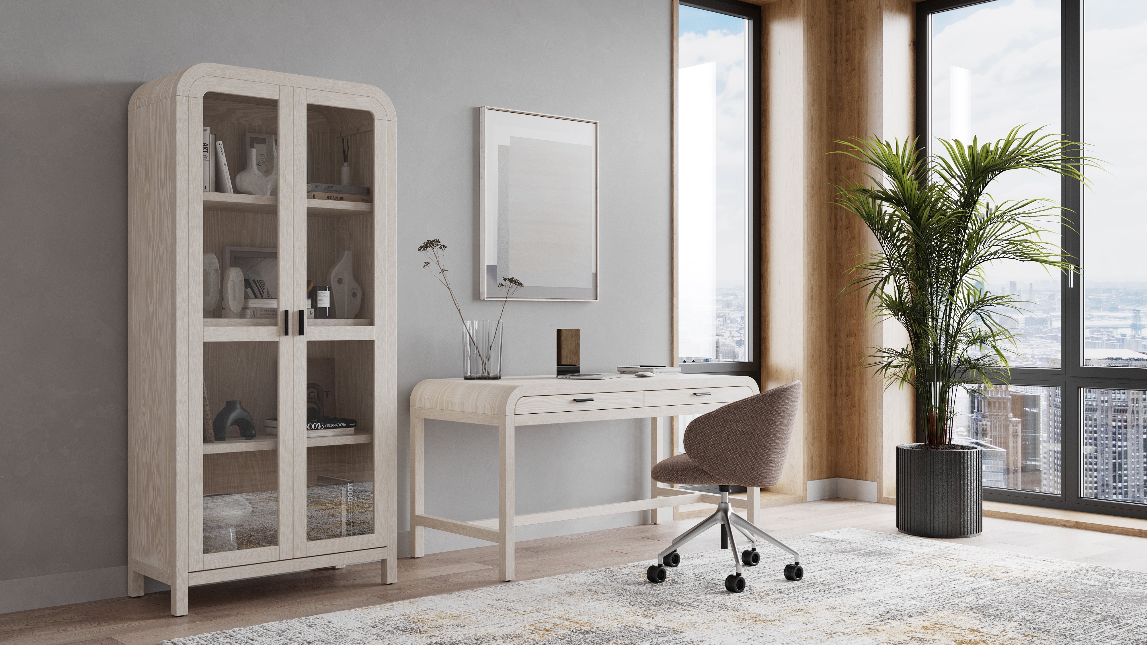 Drake Two Drawer Writing Desk in Sugar