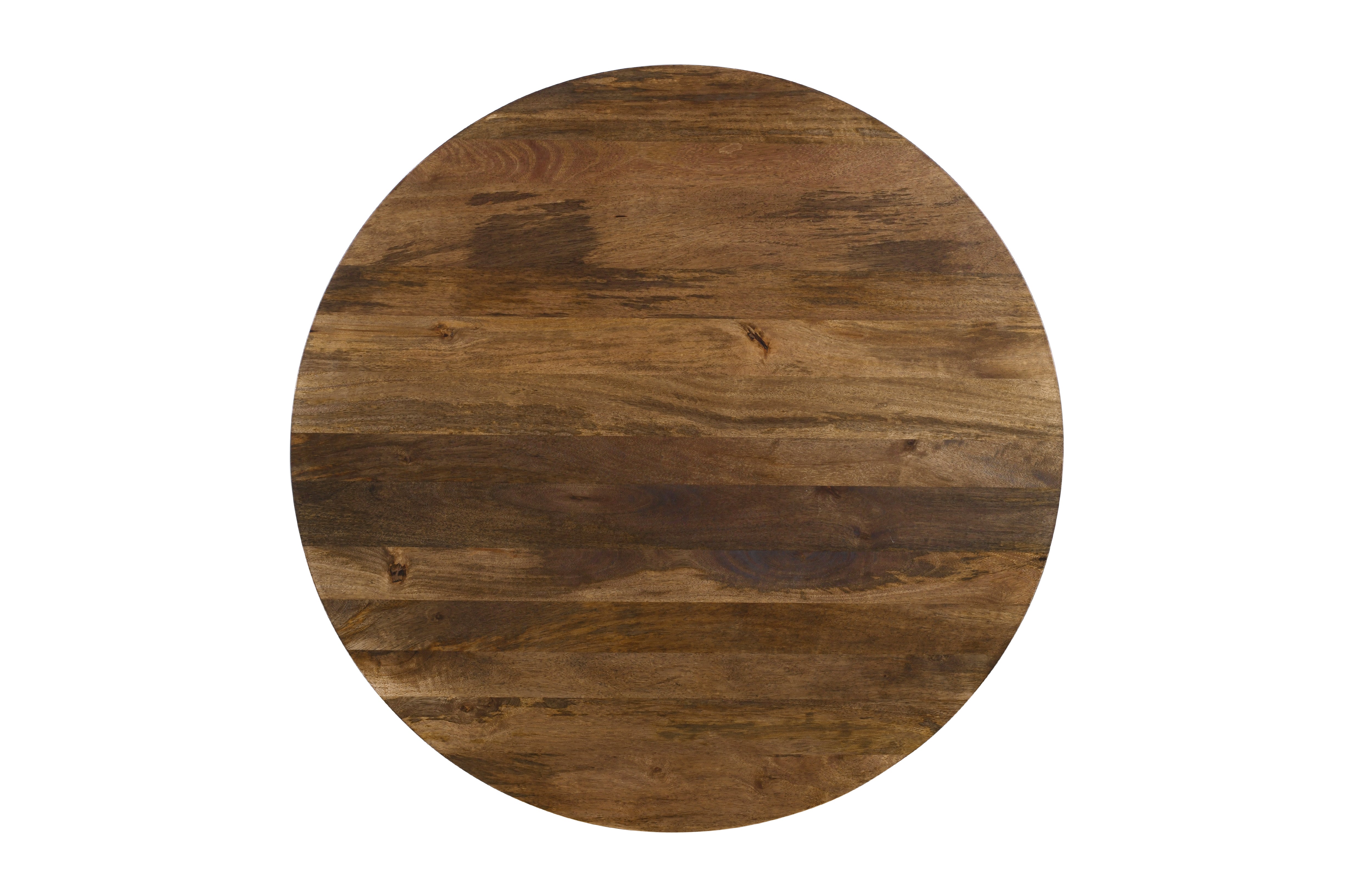Virton Solid Wood Round Coffee Table in Smoked Brown