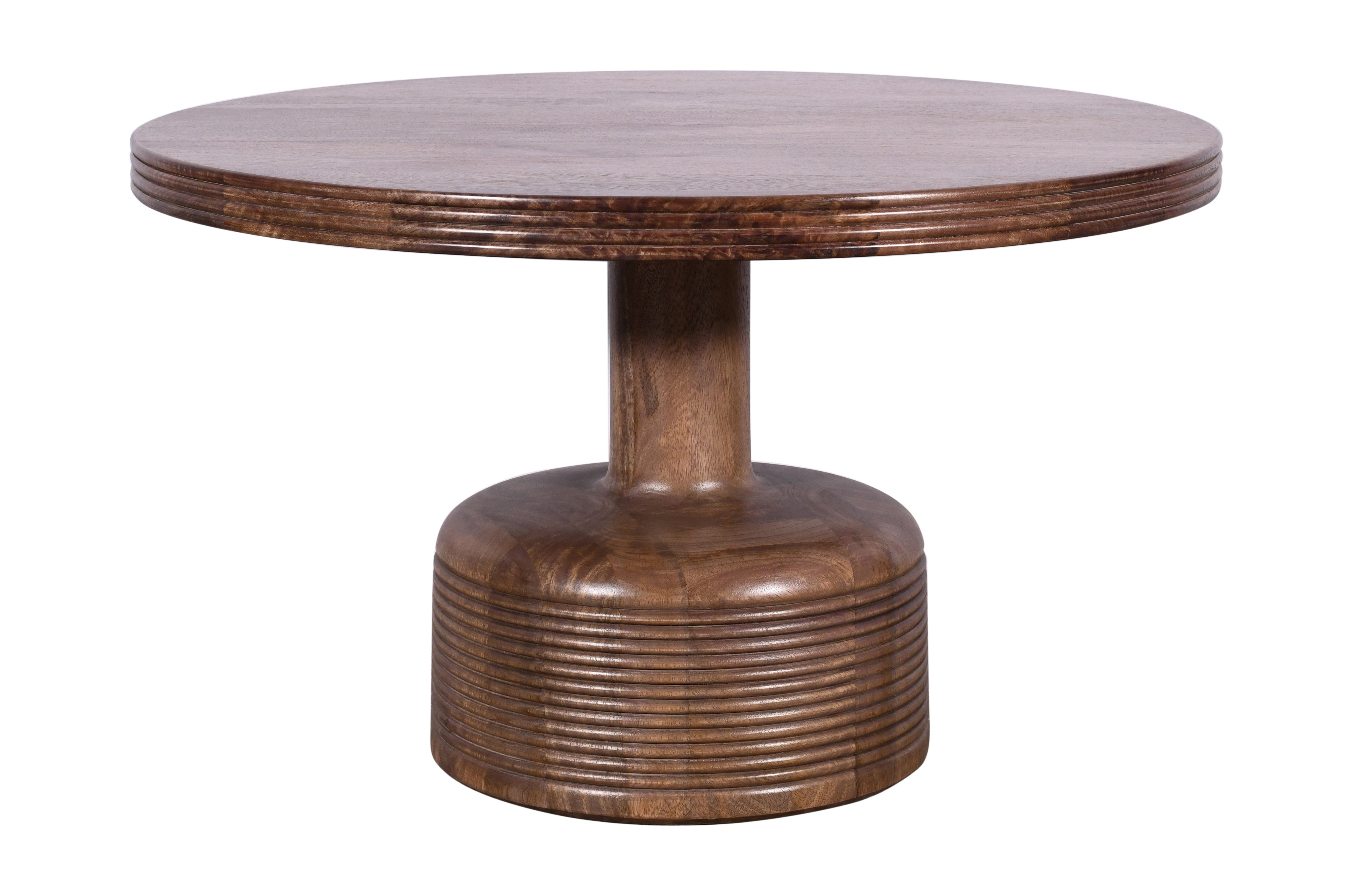 Liyana Solid Wood Round Coffee Table in Natural Tan