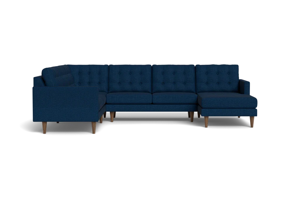 Jasper Mid-Century U Sectional with Chaise Sofa