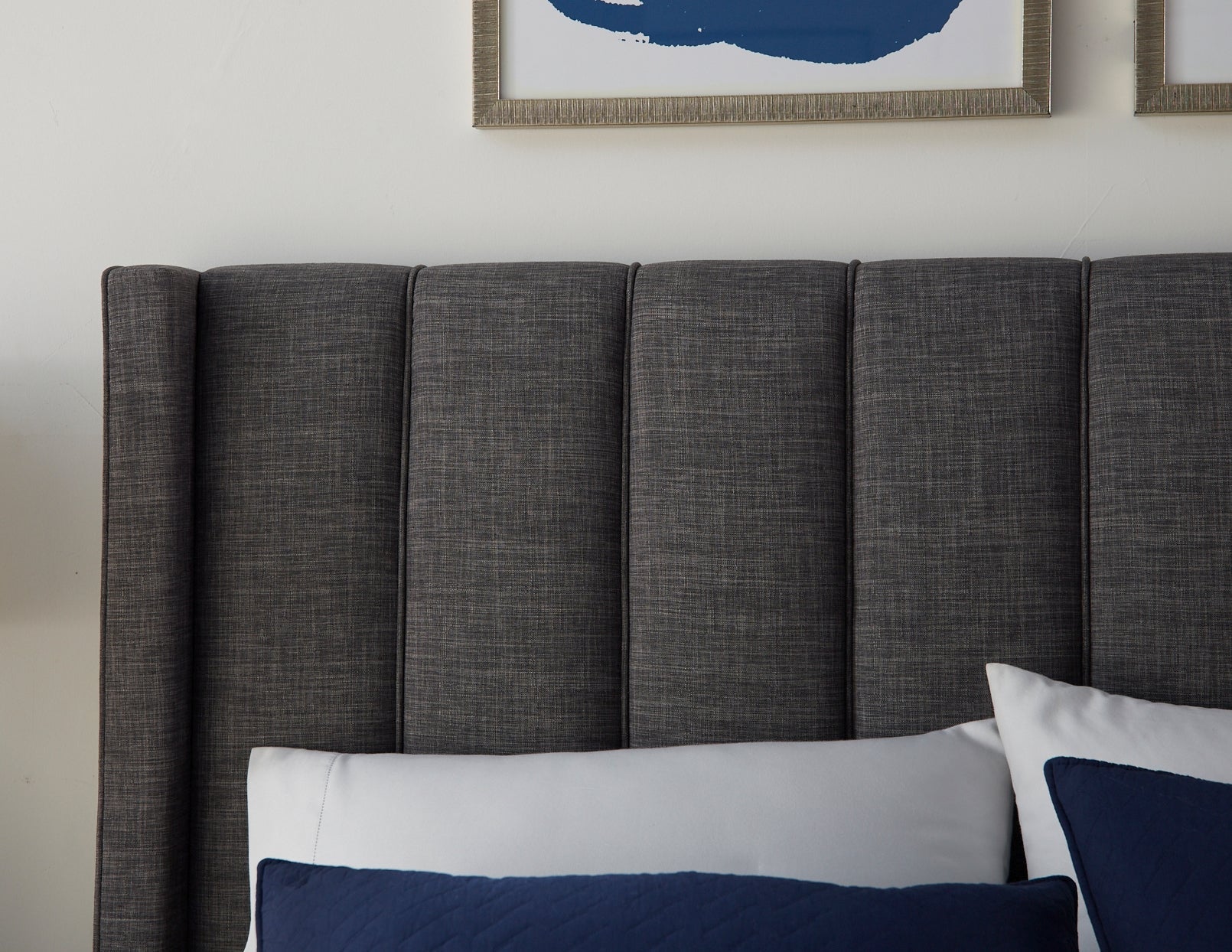 Palermo Upholstered Footboard Storage Bed in Dark Stone