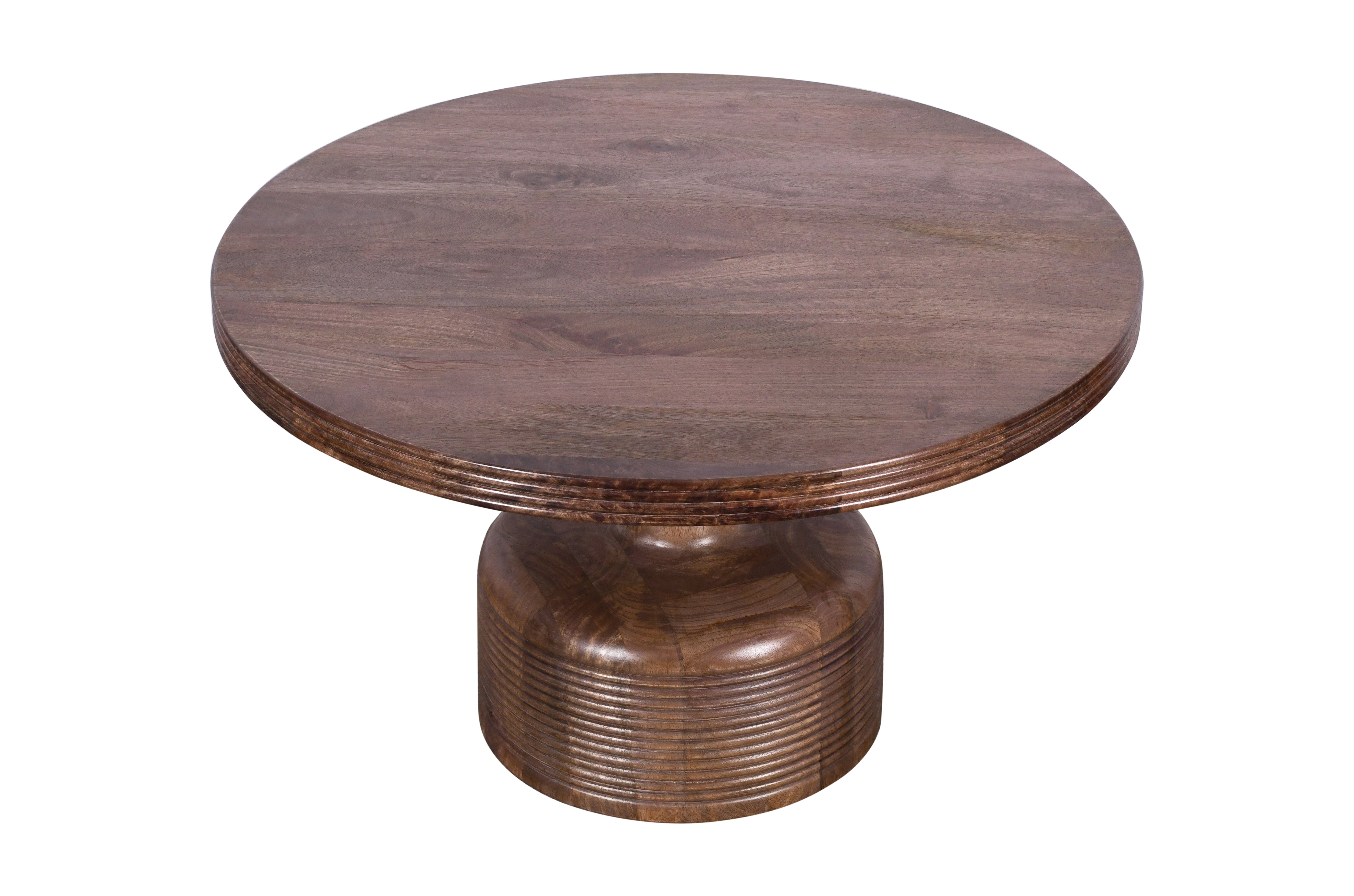 Liyana Solid Wood Round Coffee Table in Natural Tan