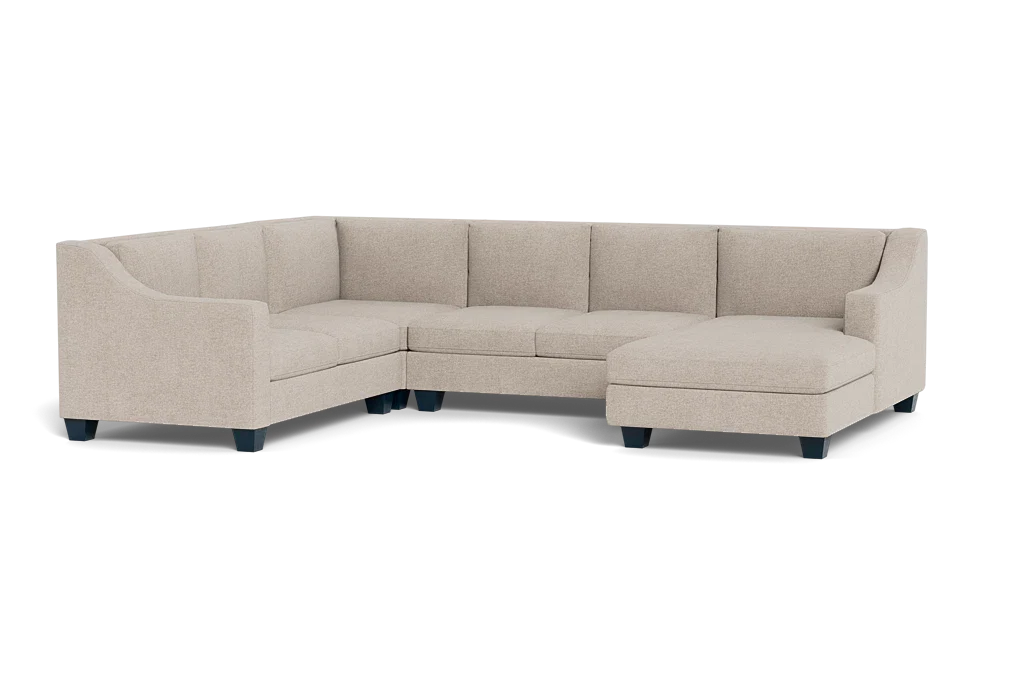 Merced High Back U Sectional with Chaise Sofa