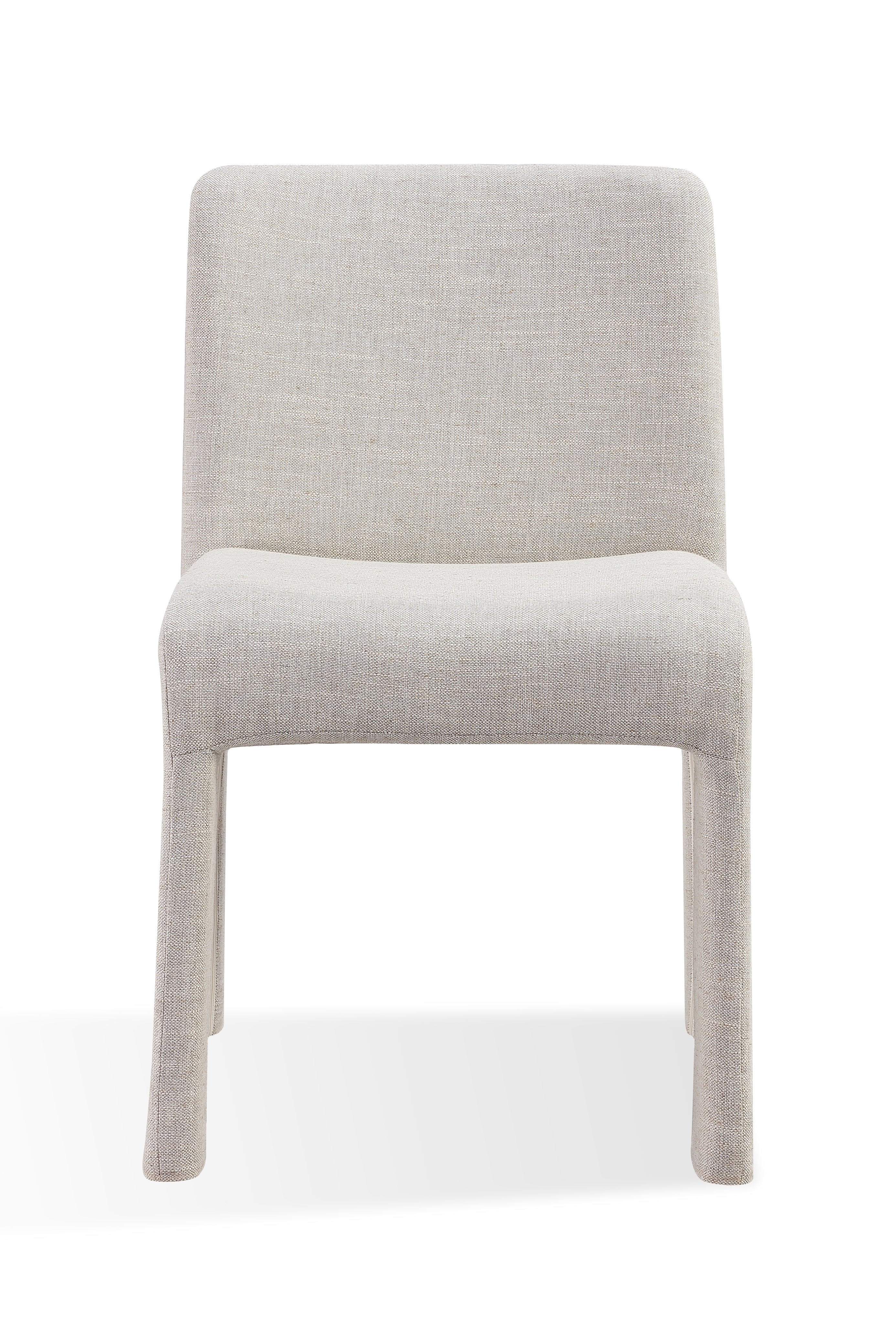 Devon Fully Upholstered Dining Chair in Turtle Dove Linen (Set of 2)