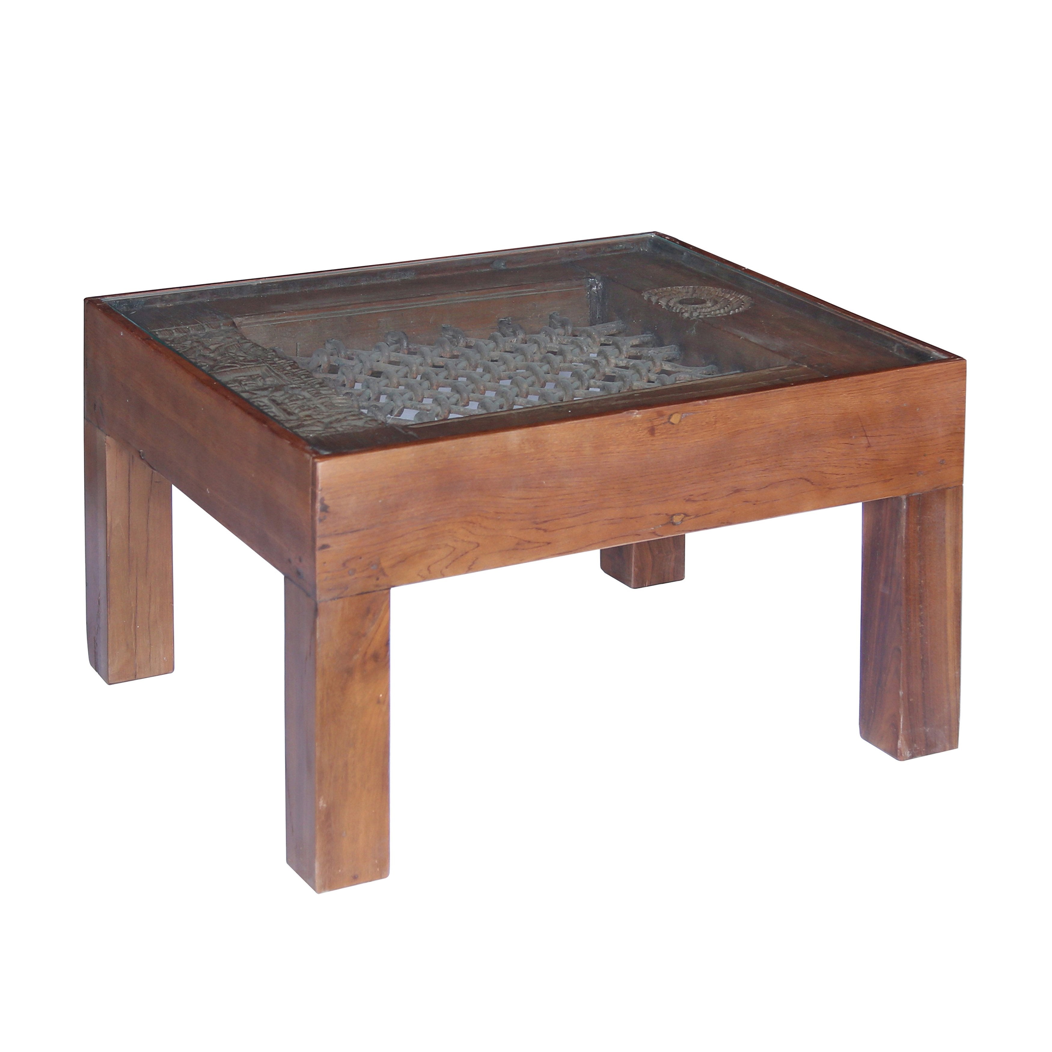 Wooden Glass Coffee Table