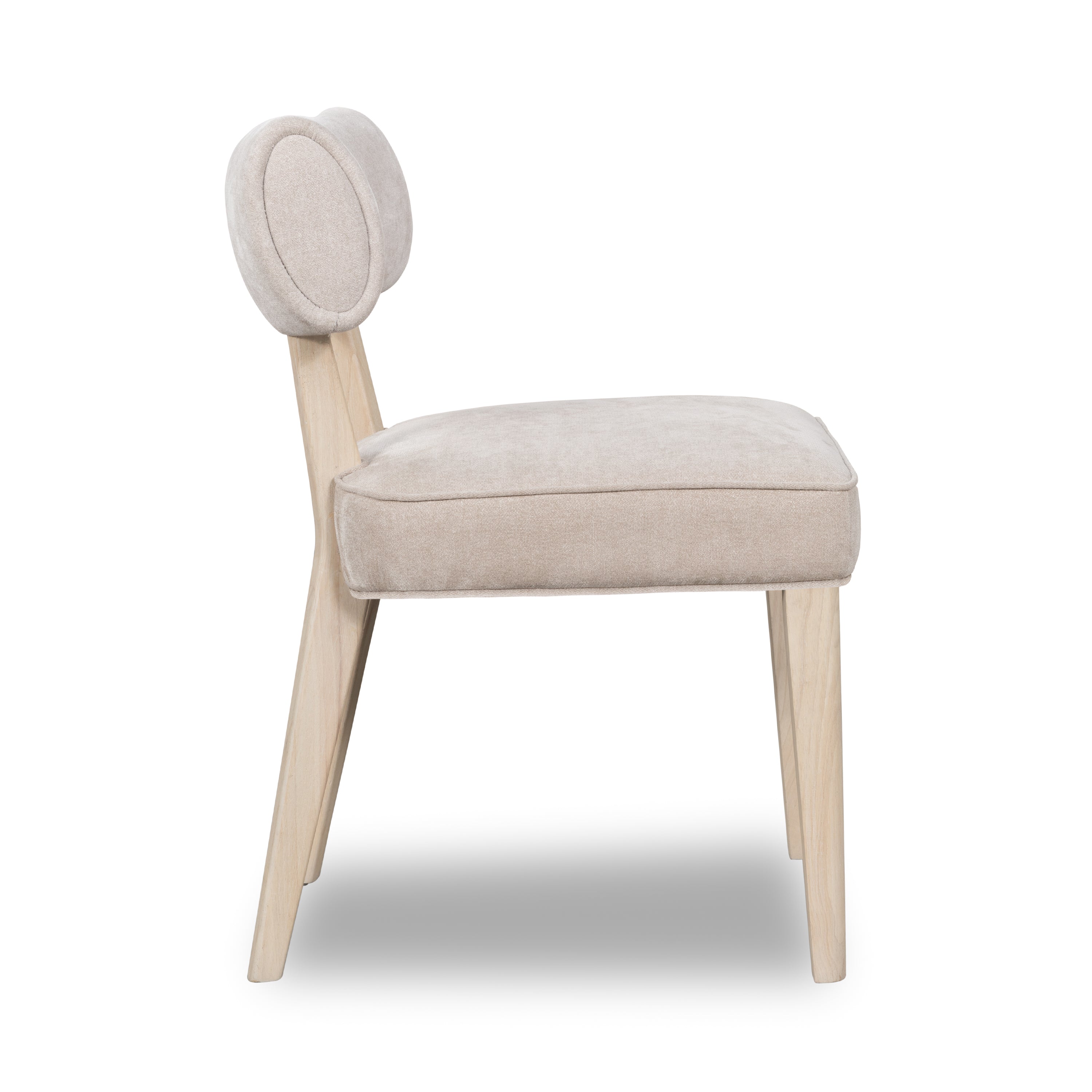 Magnolia Wood Frame Upholstered Dining Chair in Brown Sugar Chenille (Set of 2)