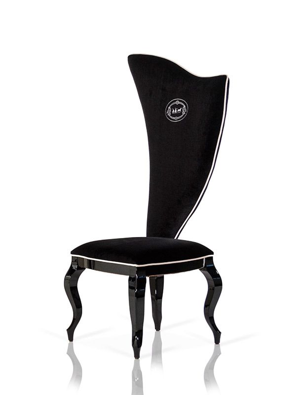 A&X Sovereign - Transitional Black Fabric Chair (Set of 2)