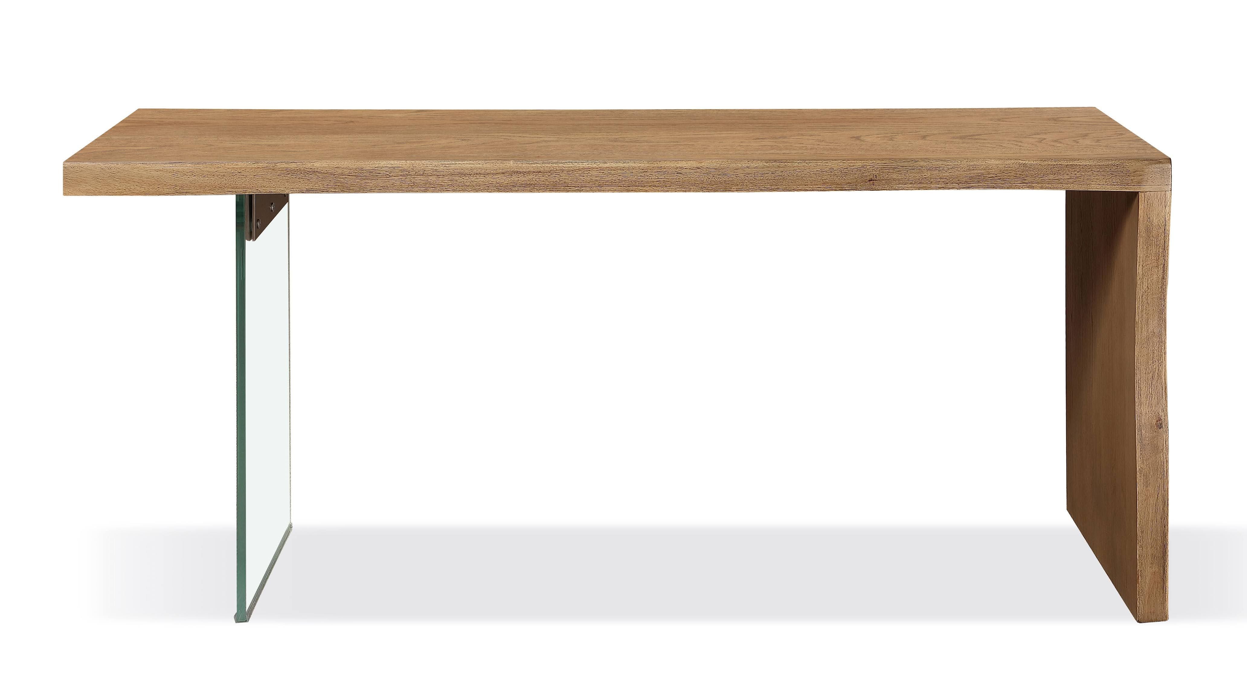 One Modern Coastal Writing Desk  in White Oak and Glass - What A Room