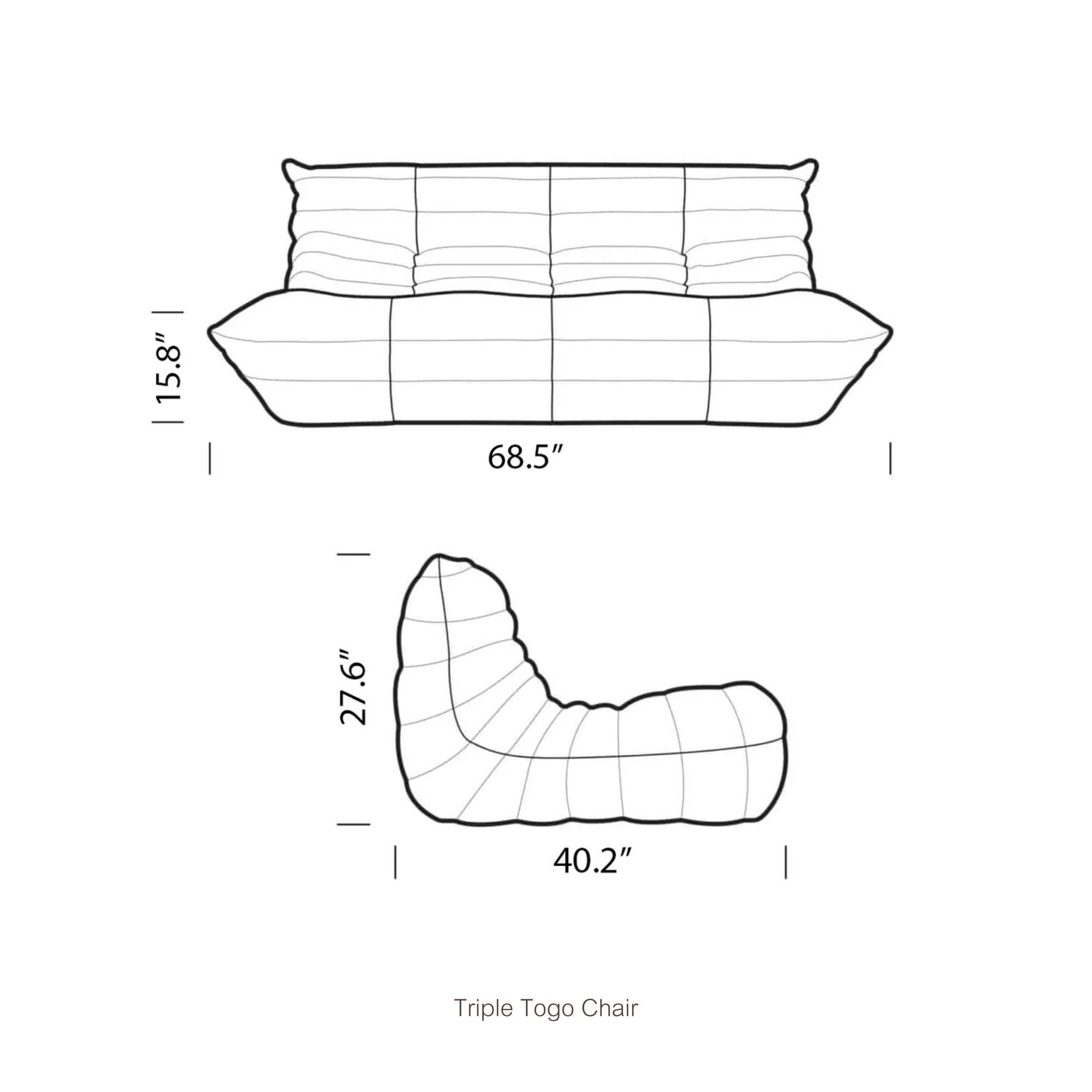 Triple Togo Chair