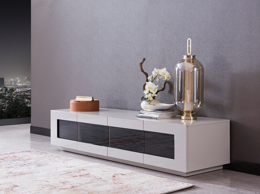 Modrest Frost Modern Small Grey TV Unit