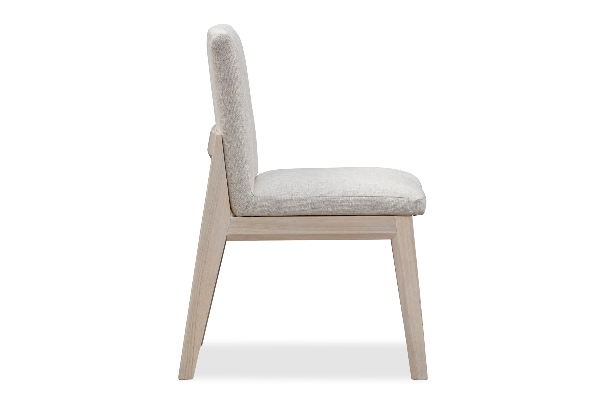Liv Solid Wood Dining Chair in White Sand and Natural Linen (Set of 2)