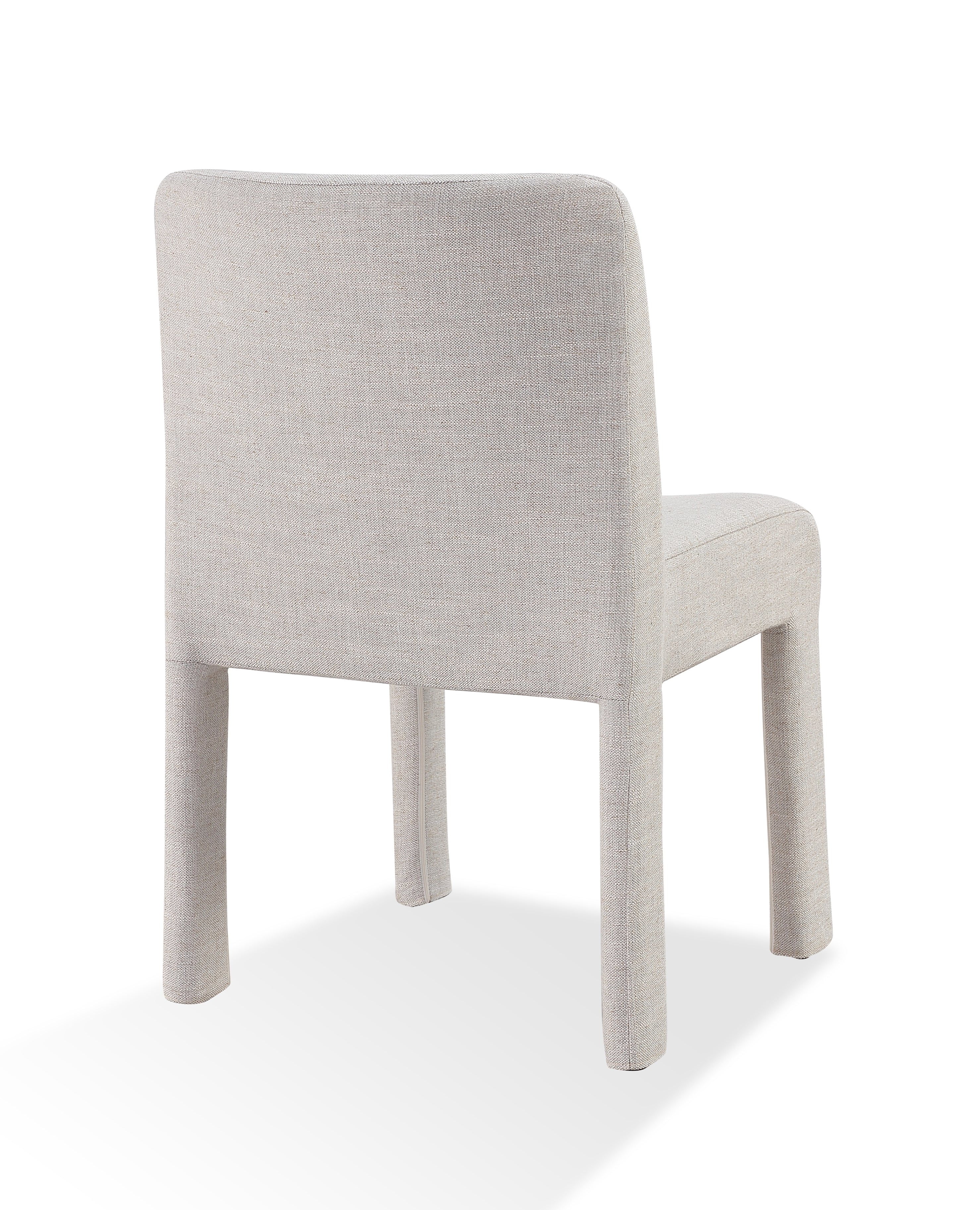Devon Fully Upholstered Dining Chair in Turtle Dove Linen (Set of 2)