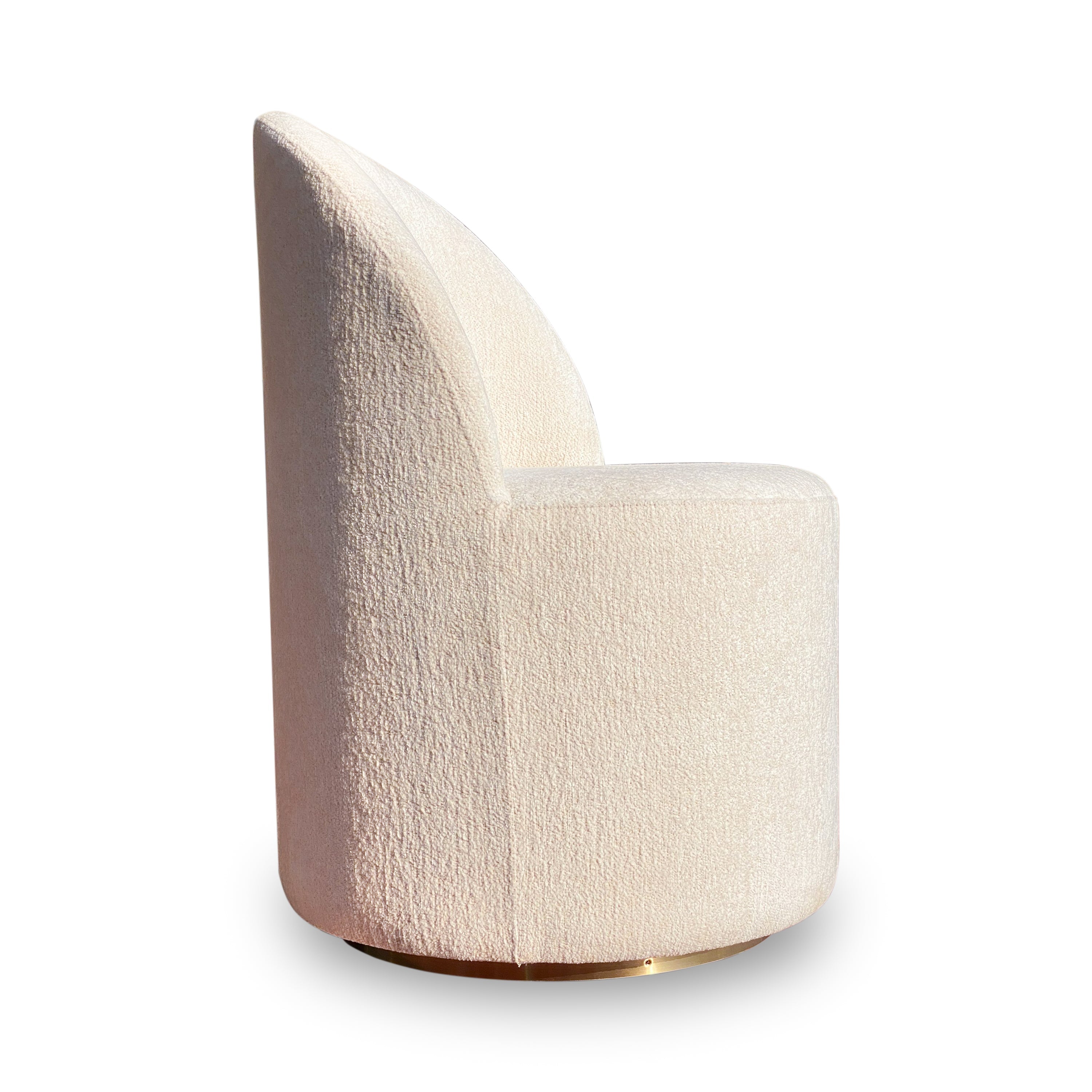 Zinnia Fully Upholstered Swivel Chair in Dune Chenille